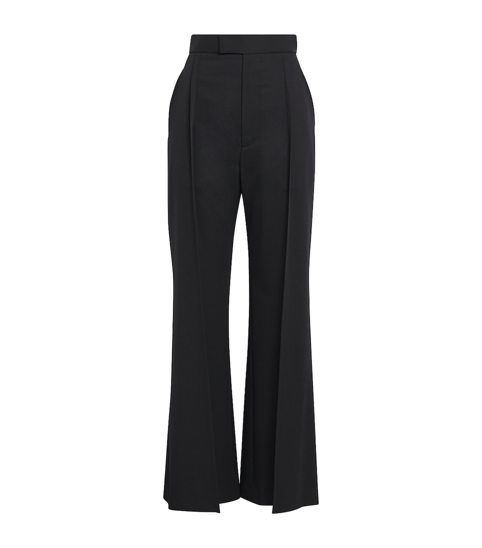 Virgin Wool Wide-Leg Trousers