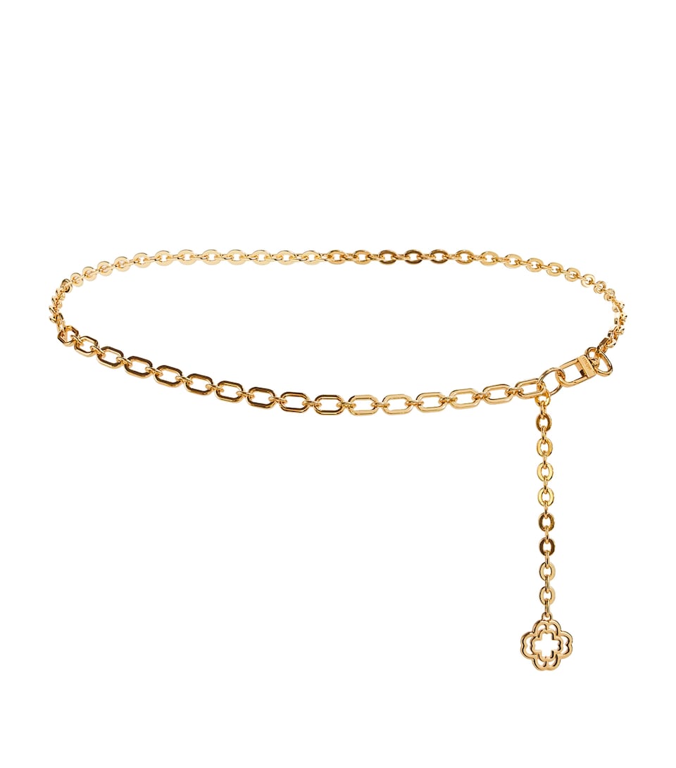 Maje Clover Logo Chain Belt Gold