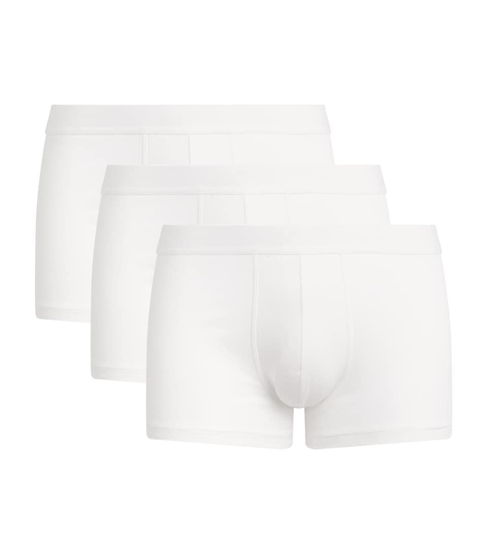 BOSS Mens Organic Cotton Stretch Boxers (Pack of 3) Open White