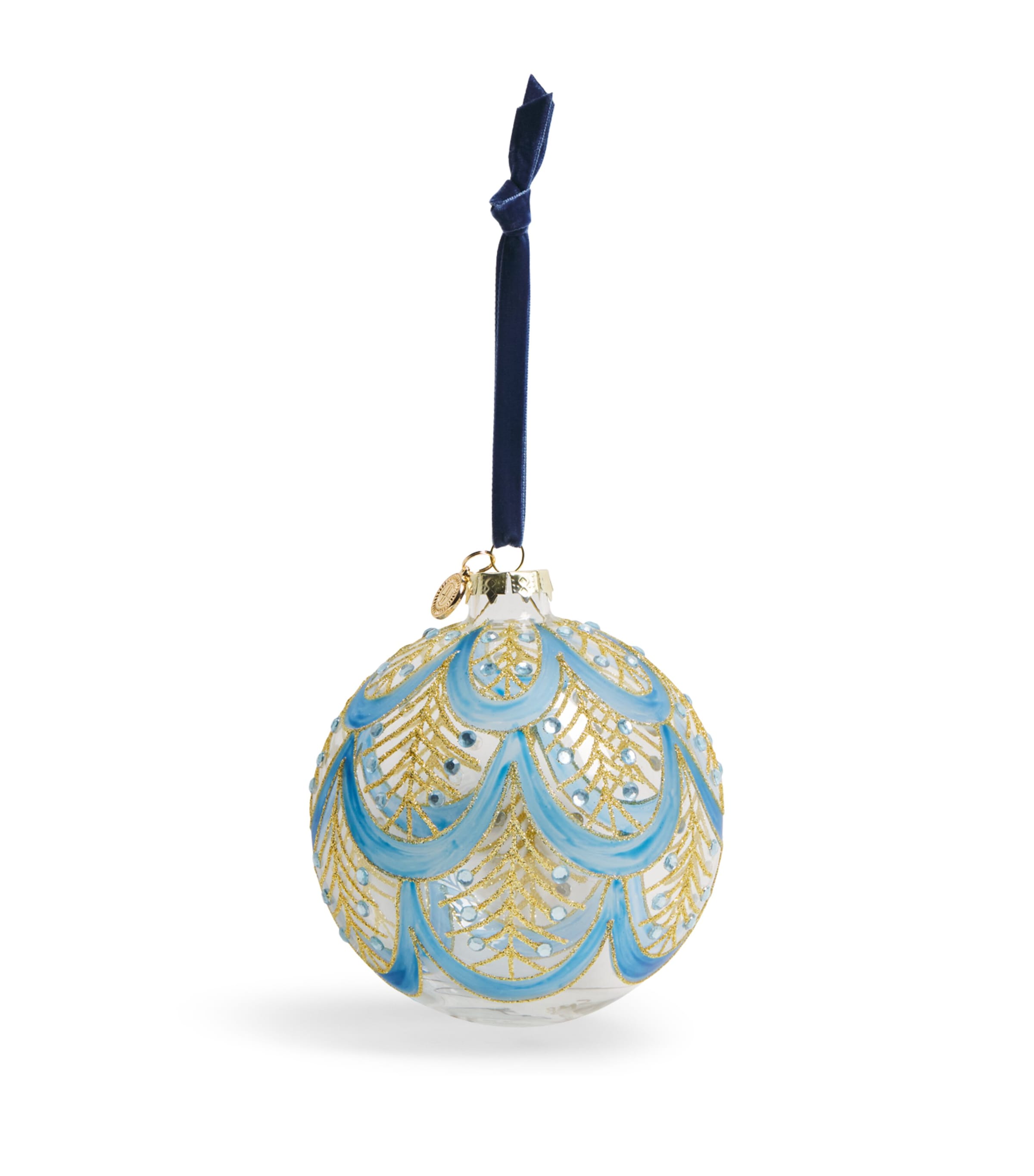 Harrods Painted Peacock Feather Bauble