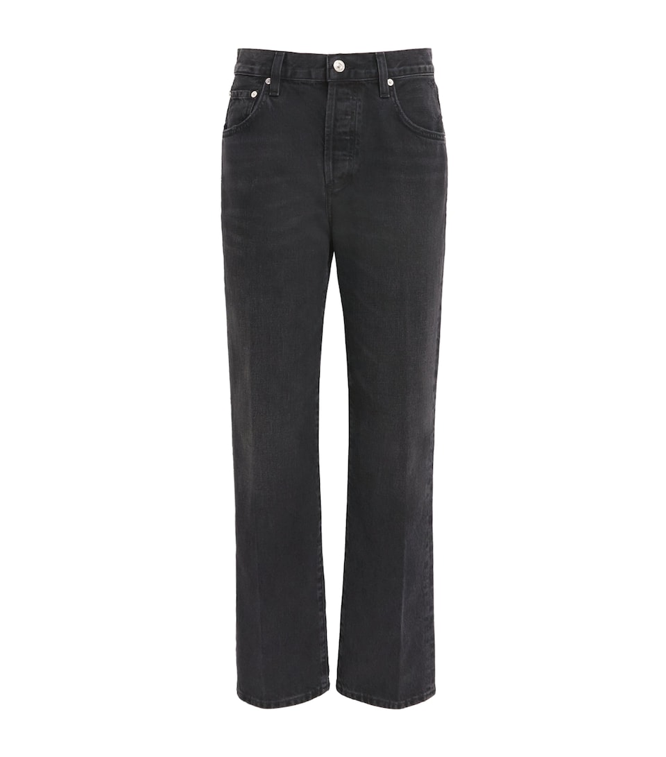 Citizens of Humanity Womens '90s French High-Rise Straight Jeans Andre Andreas Washed