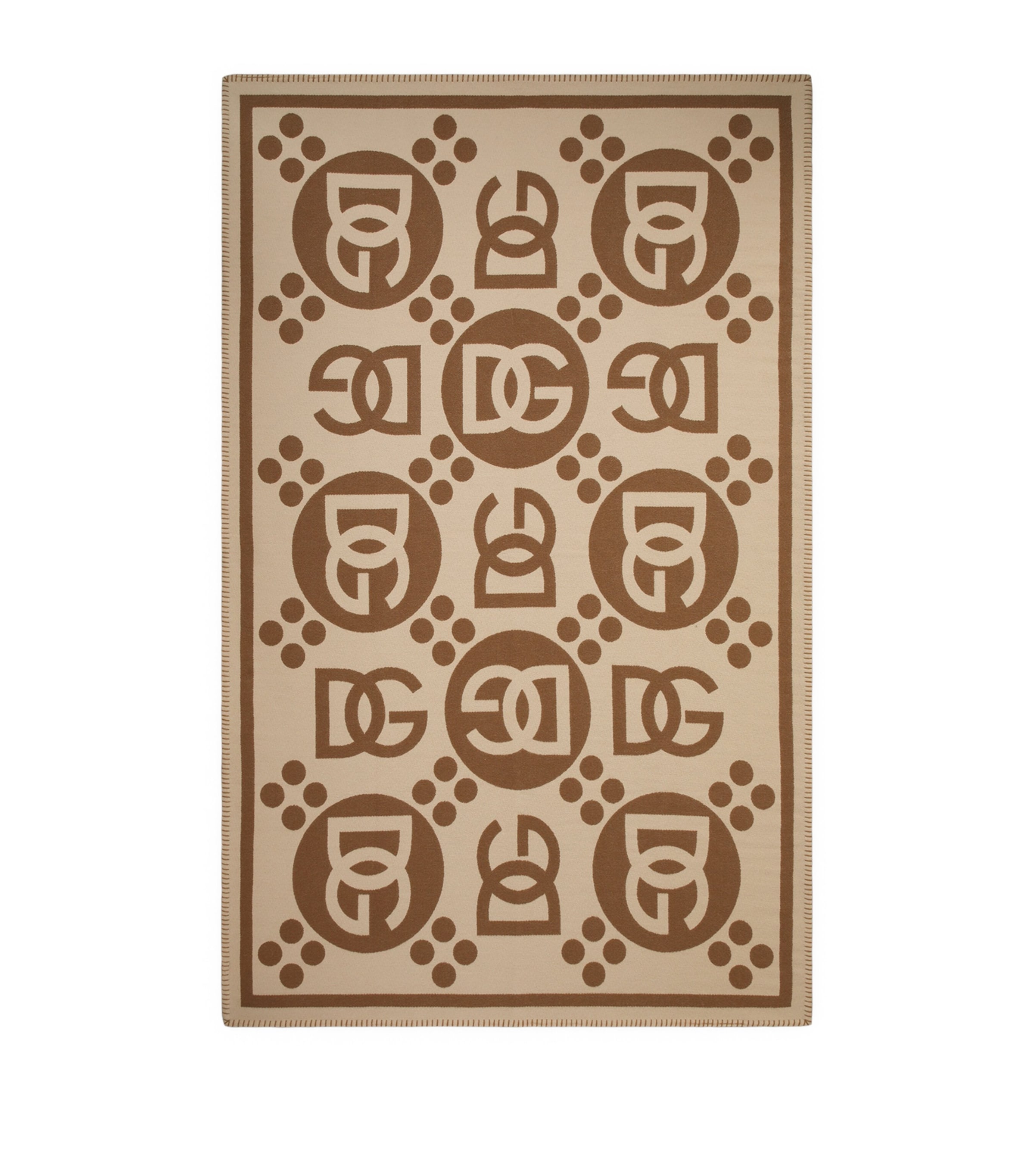 Wool Logo Jacquard Throw (140cm x 180cm)