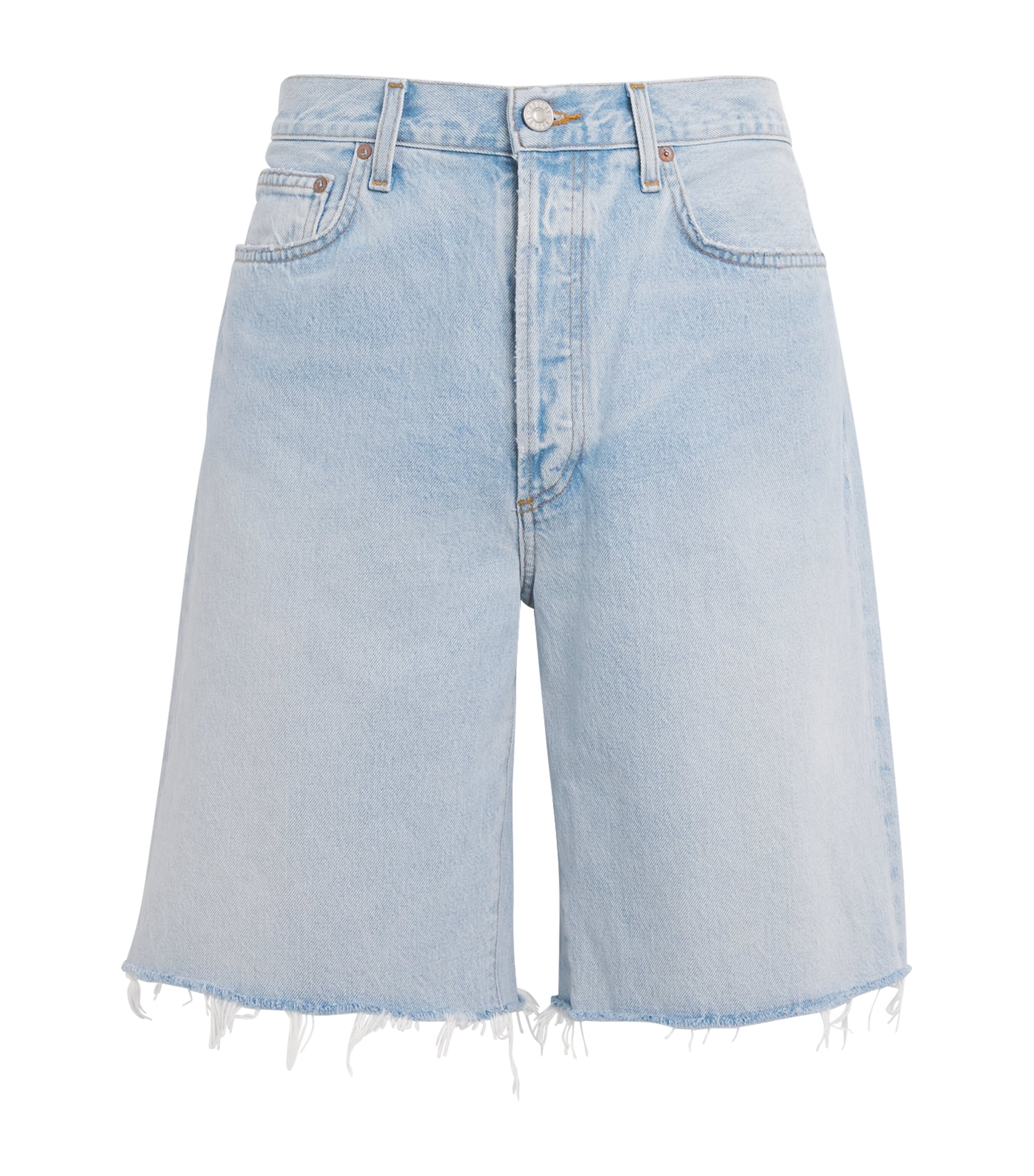 AGOLDE Mens Denim Anson Shorts Ruse (pale Cut Hem)