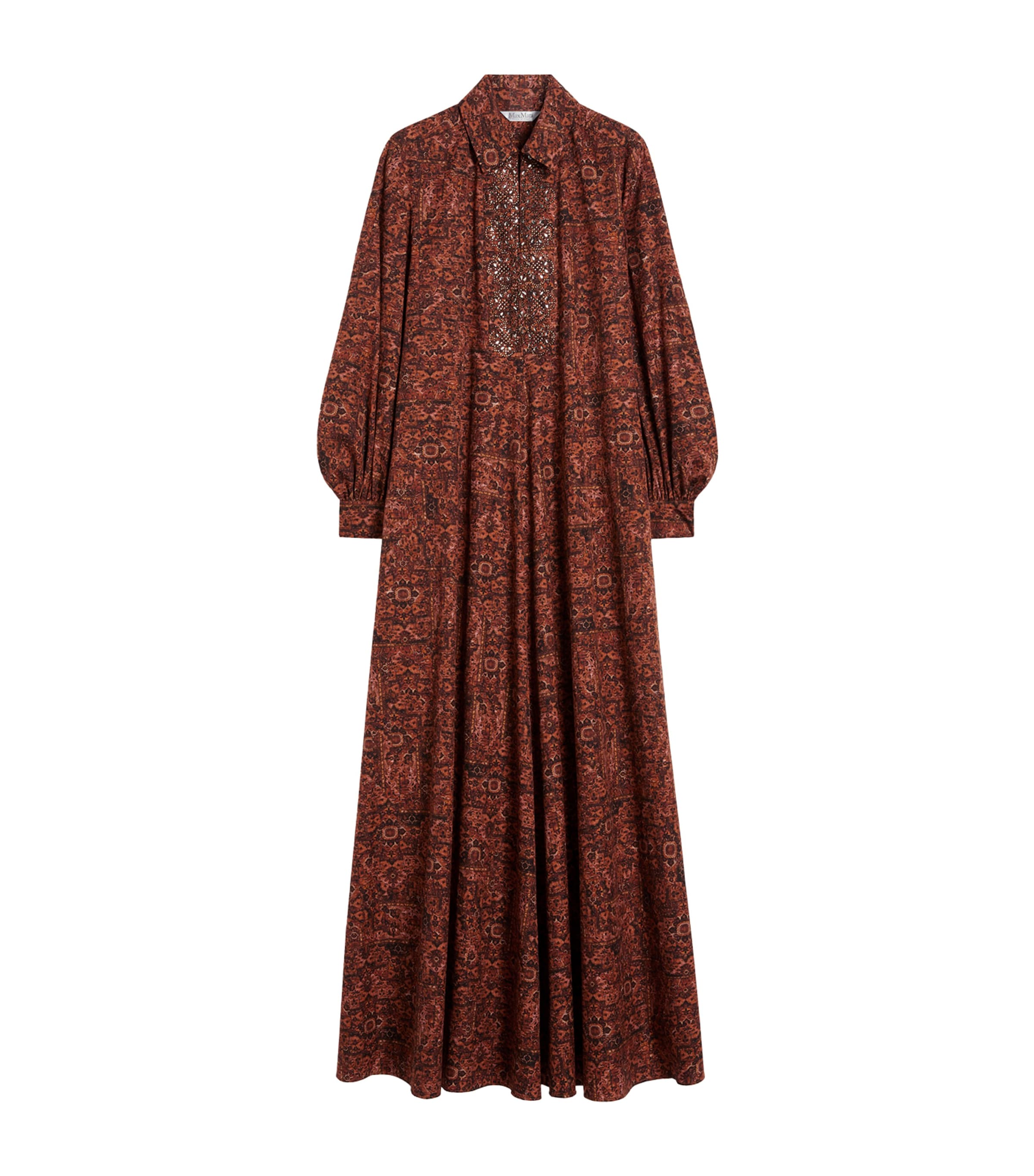 Cotton Printed Kaftan Maxi Dress