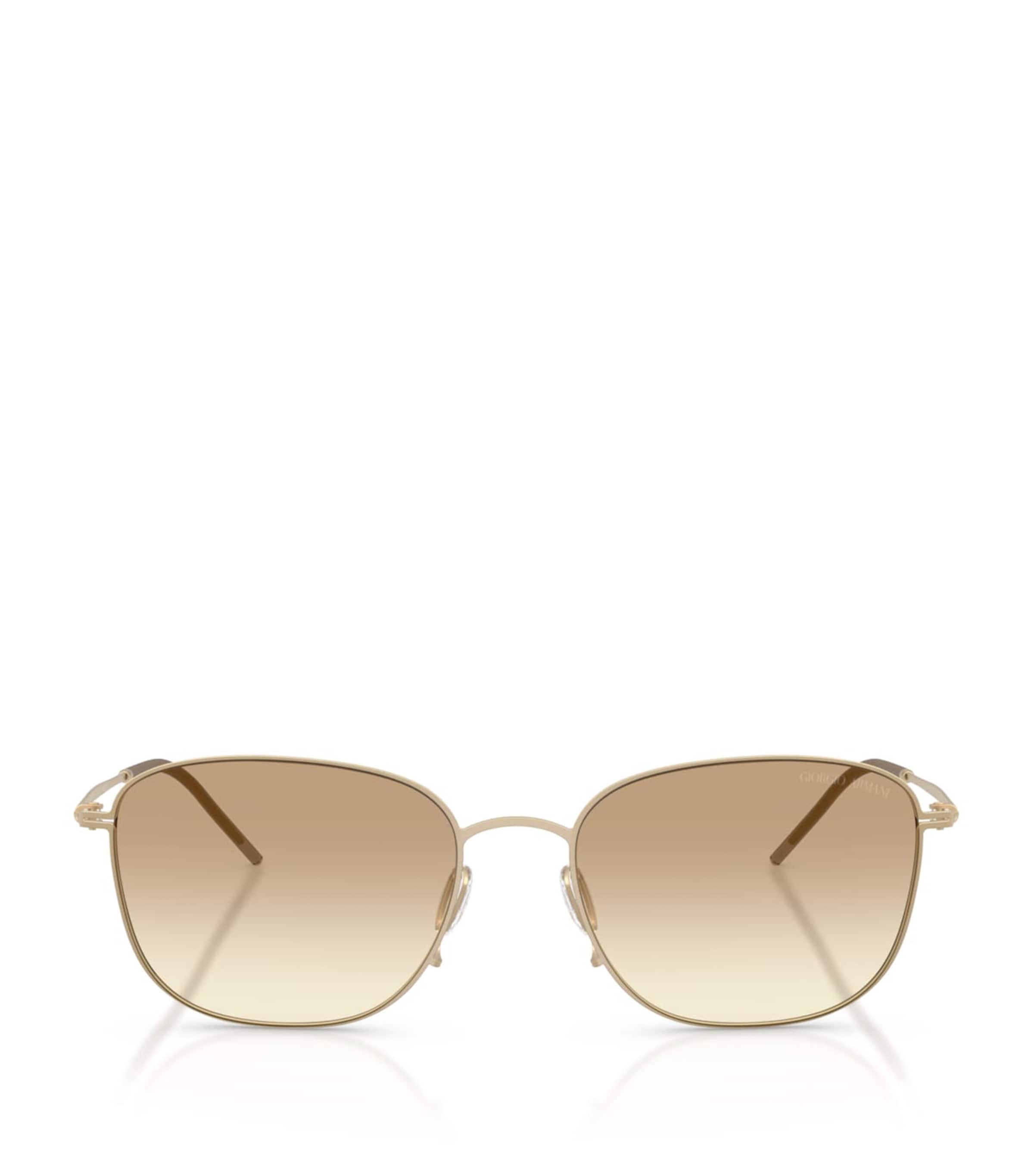 Giorgio Armani Metal Pillow Sunglasses Black
