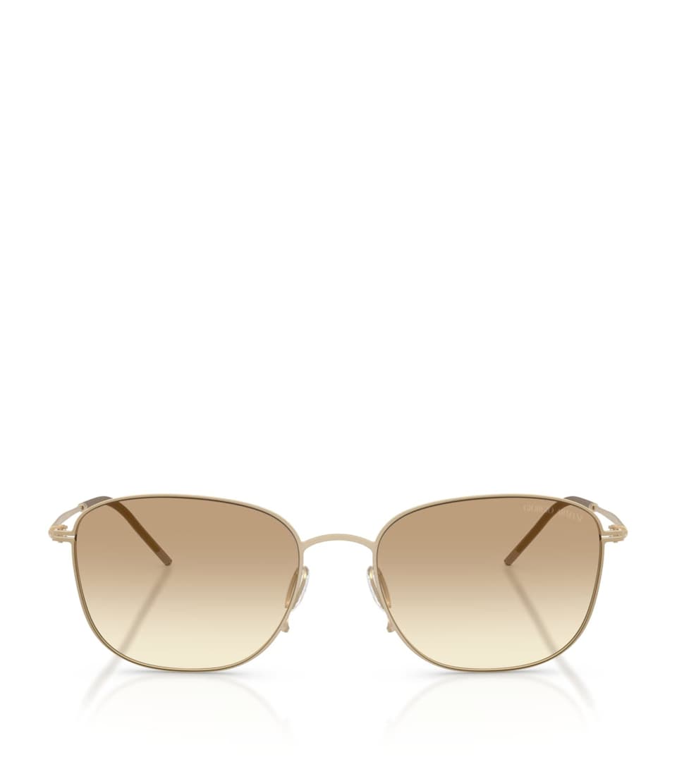 Giorgio Armani Metal Pillow Sunglasses Black