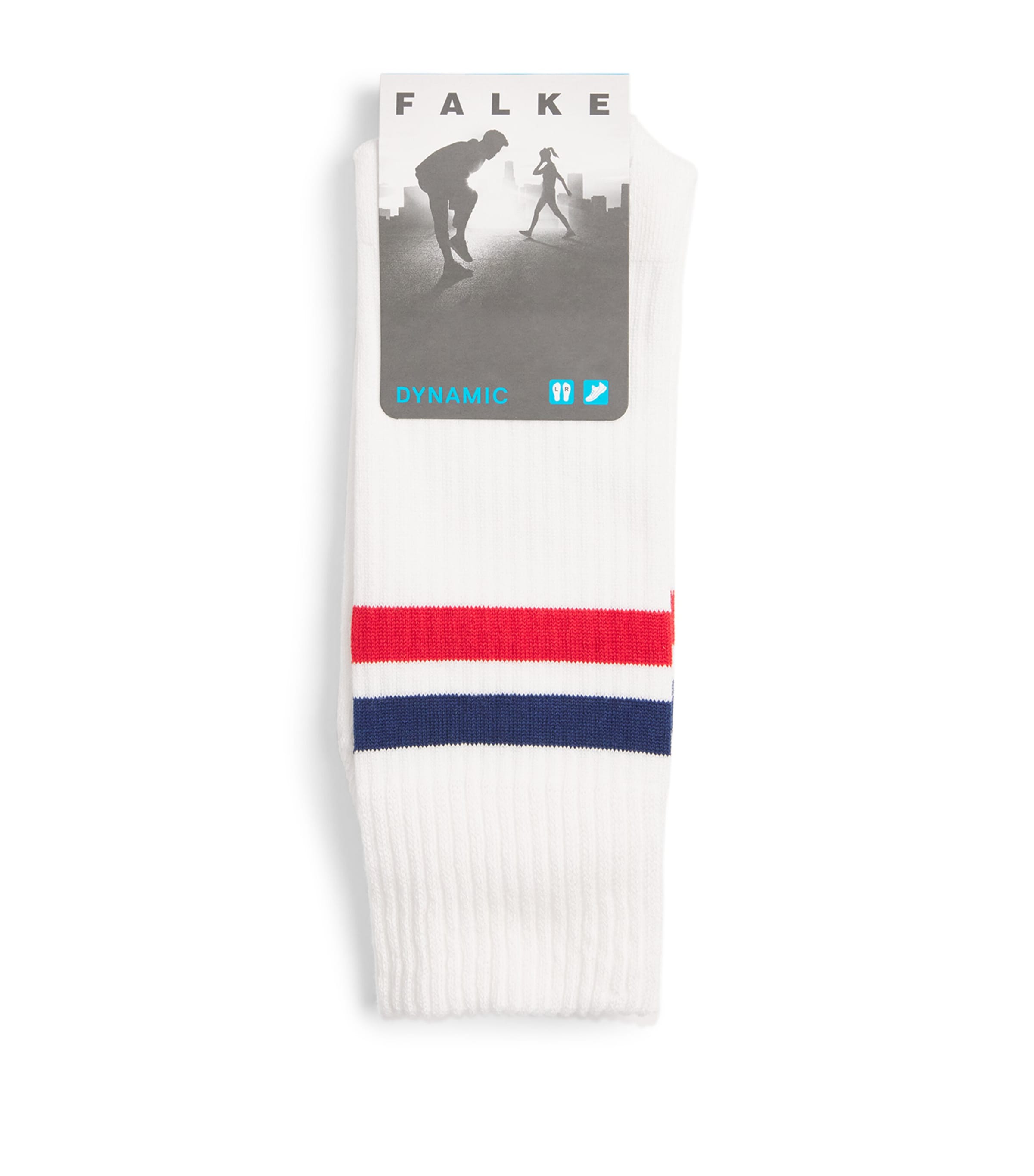 Falke Mens Ribbed Dynamic Socks Weissblaur