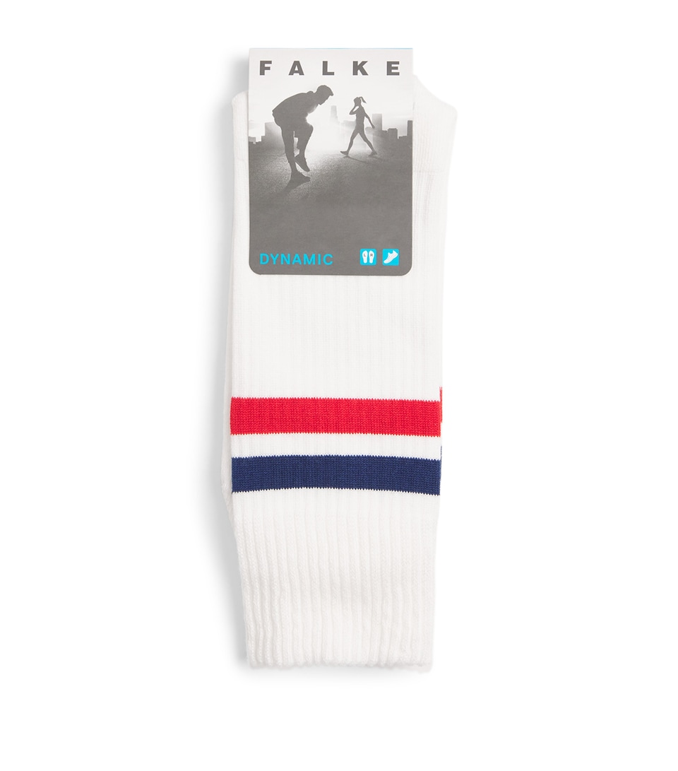 Falke Mens Ribbed Dynamic Socks Weissblaur