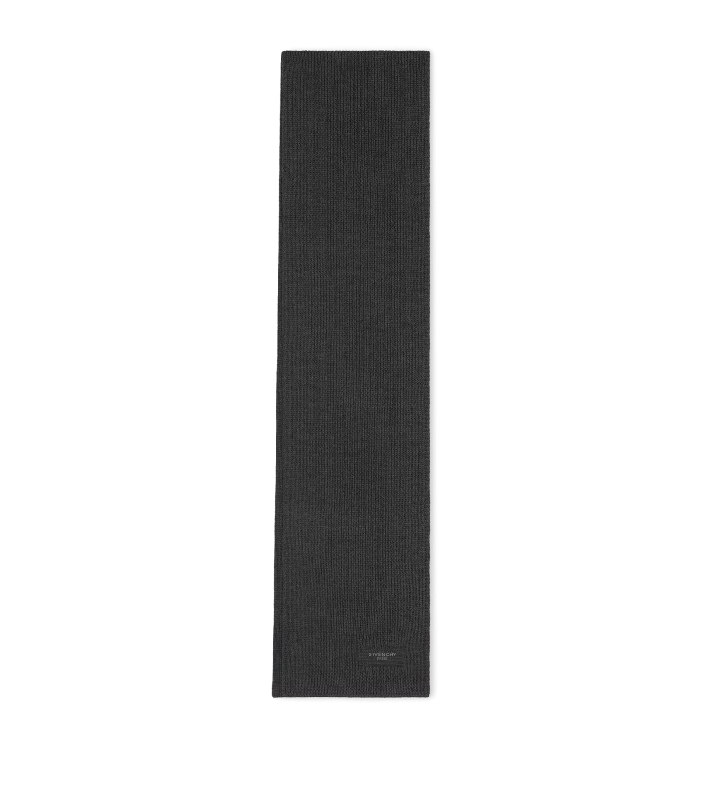 Givenchy Wool Logo Scarf Grey Mix