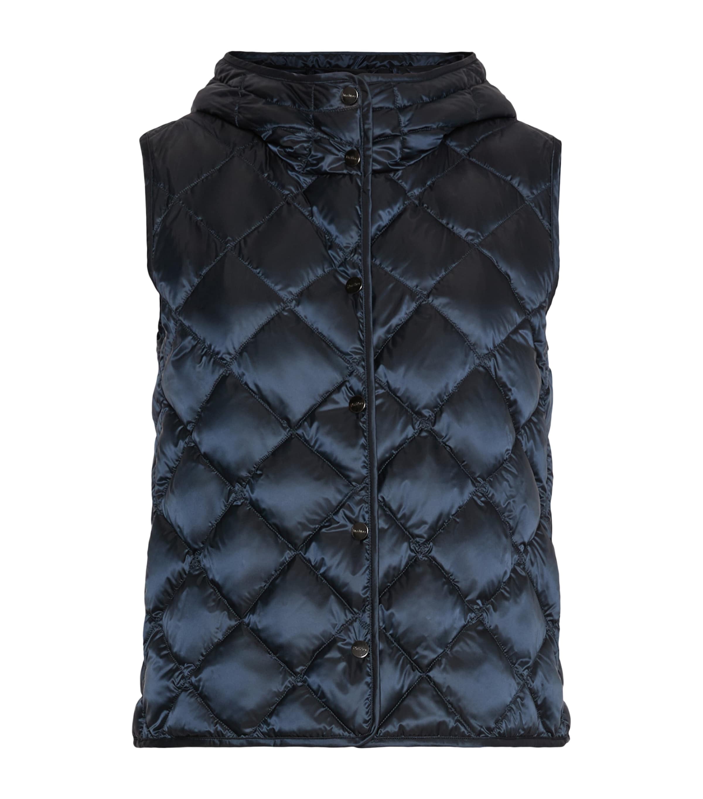 Max Mara Womens Down Padded Quilted Gilet Midnightblue