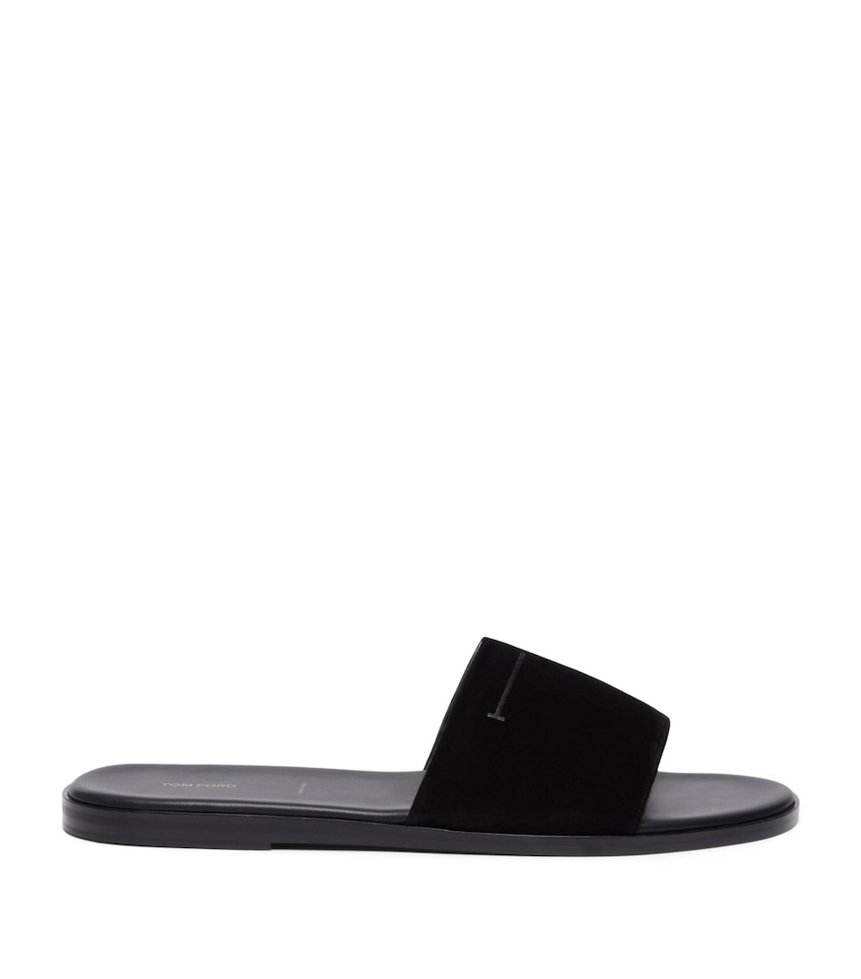TOM FORD Suede T Slides Naa