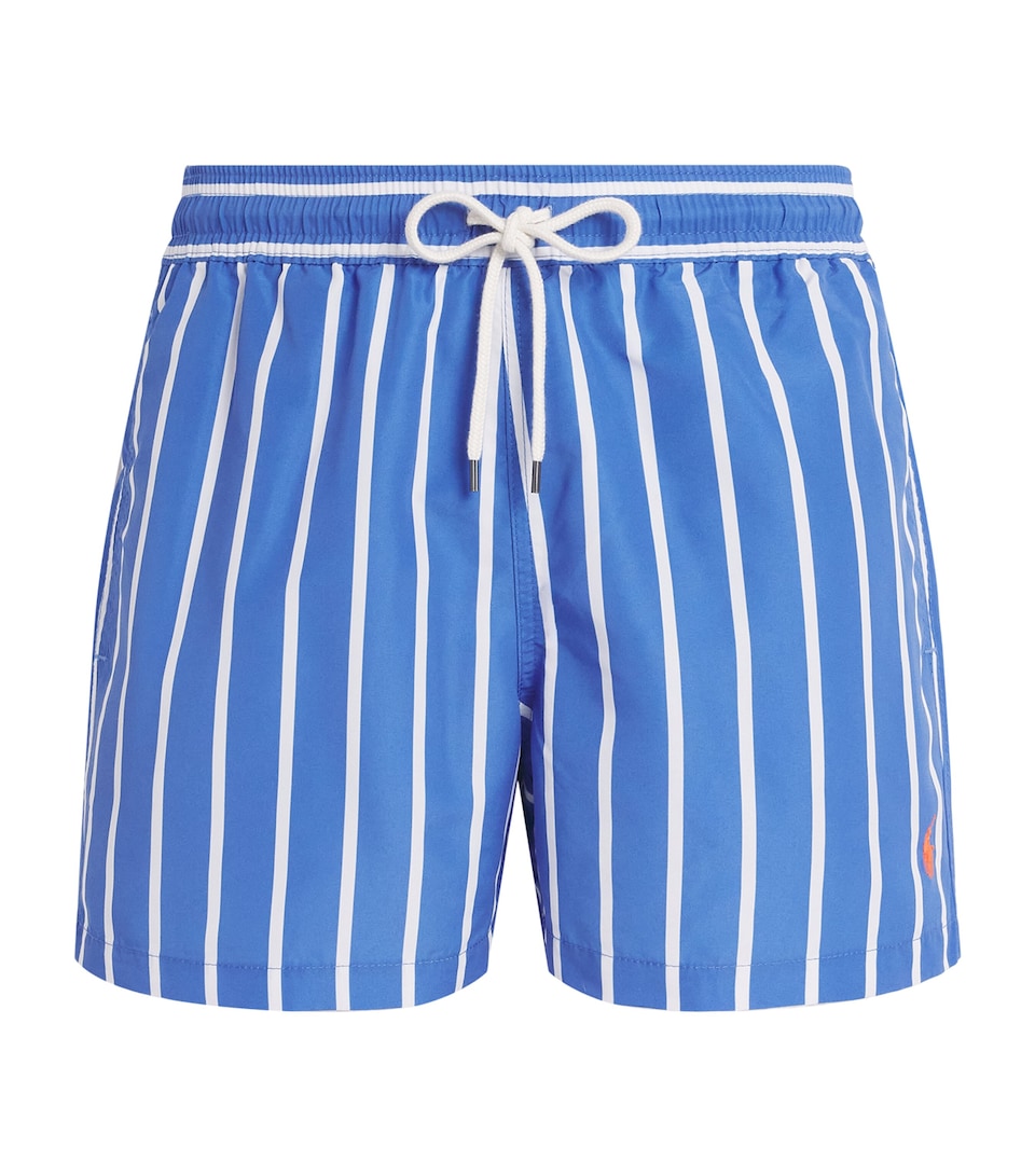 Polo Ralph Lauren Mens Stripe Traveller Swim Shorts Blue Vricl Wde Strpe