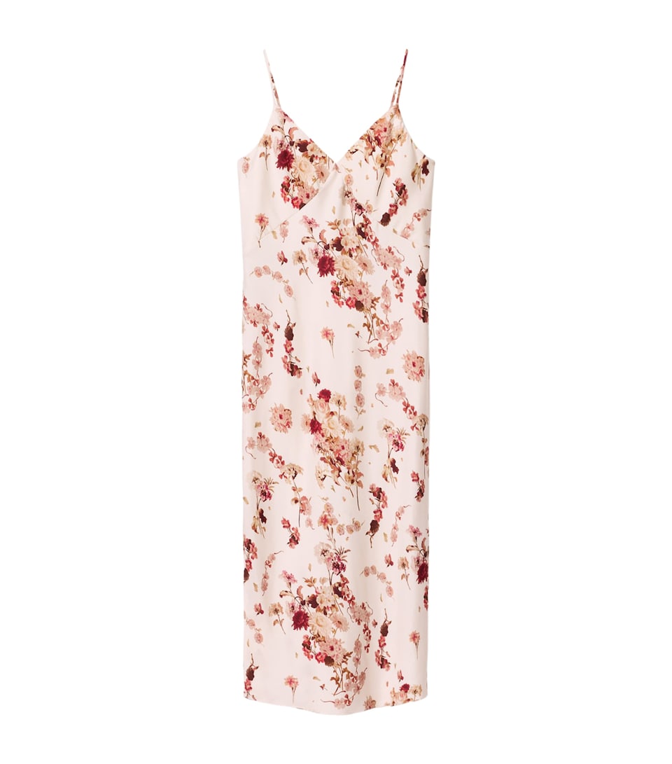 AllSaints Womens Silk-Blend Melody Slip Dress Armada Soft Pink