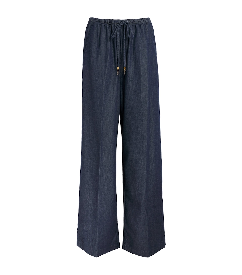 FRAME Womens Offshore High-Rise Wide-Leg Jeans Rinse