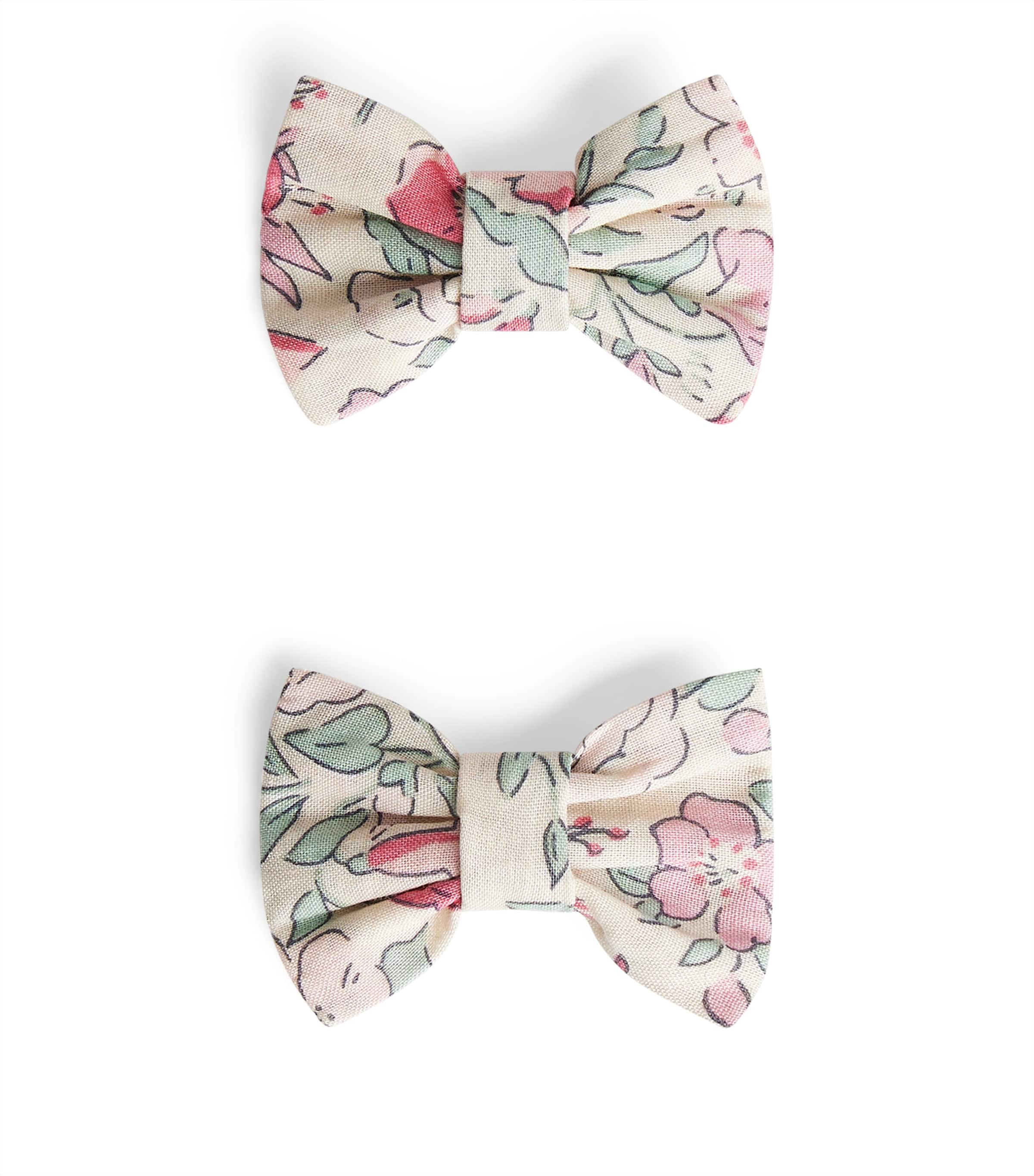 Floral Bow Hair Clips (Set of 2)