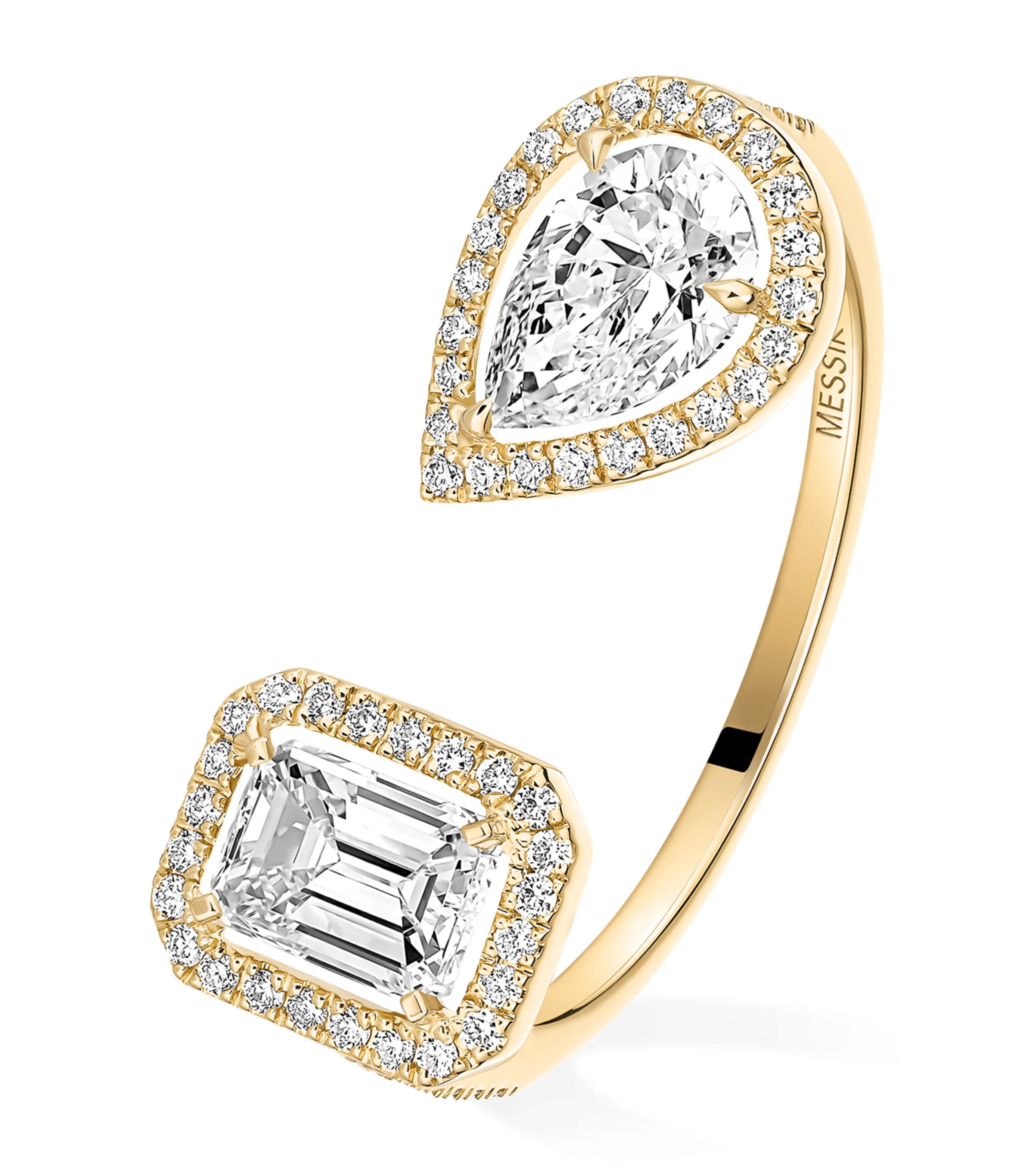 Messika My Twin Yellow Gold and Diamond Toi et Moi Ring White Gold