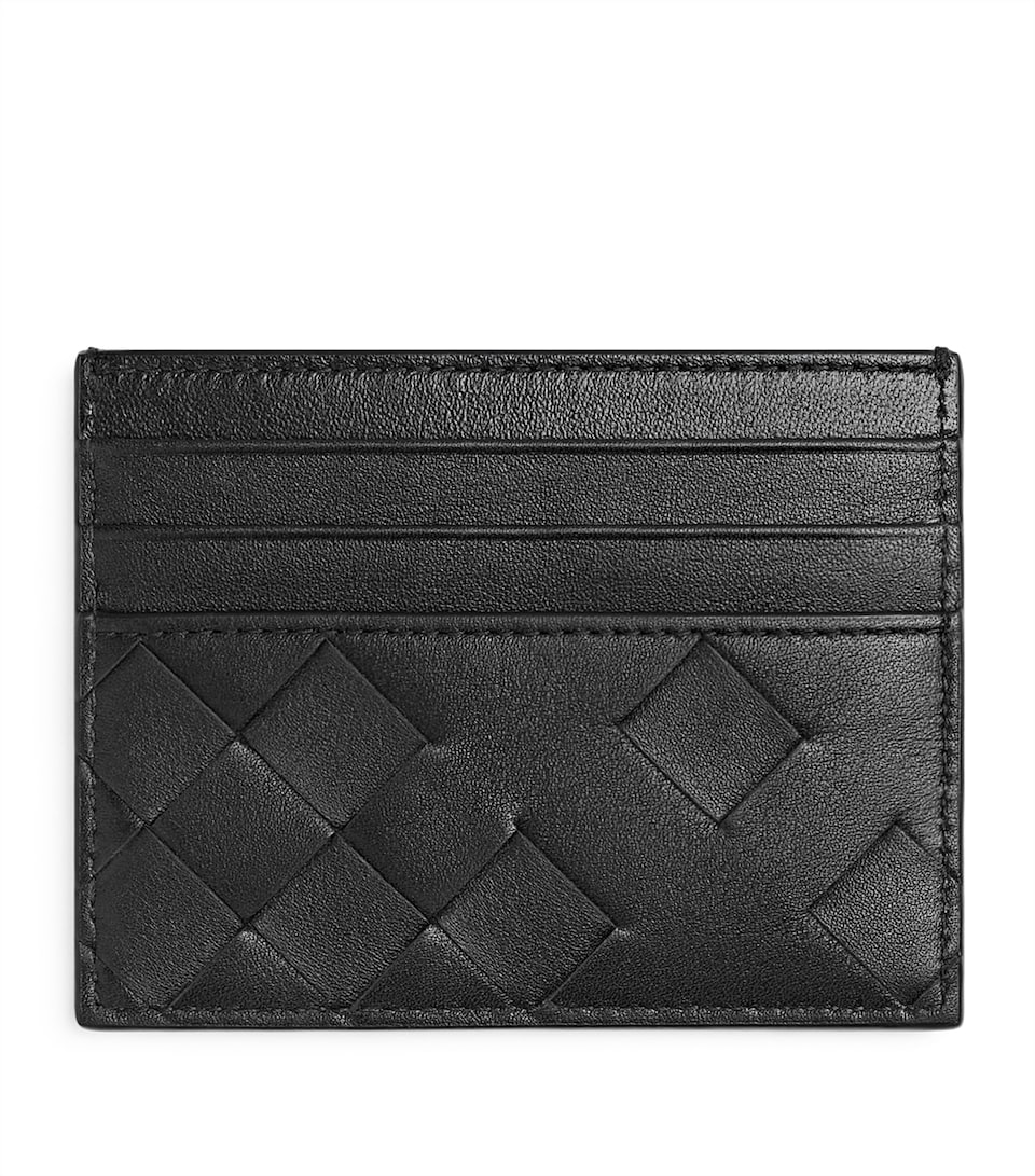Leather Intrecciato Card Holder