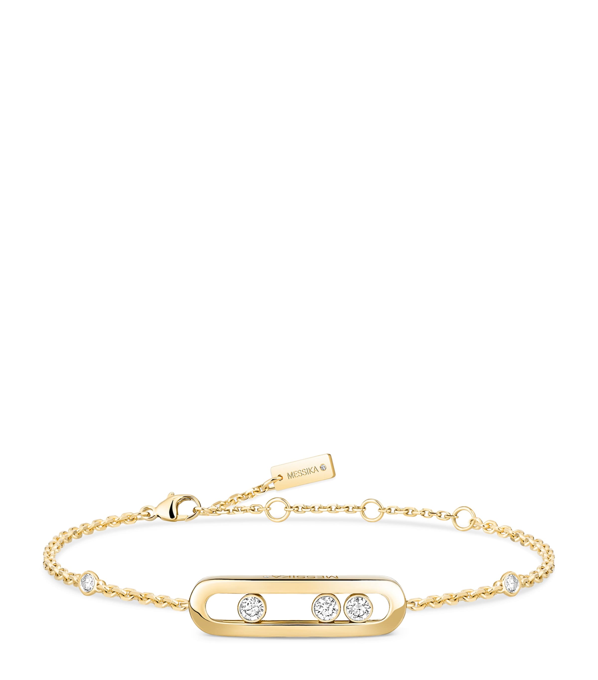 Messika Move Classique Yellow Gold and Diamond Bracelet (0.12ct) Yellow Gold