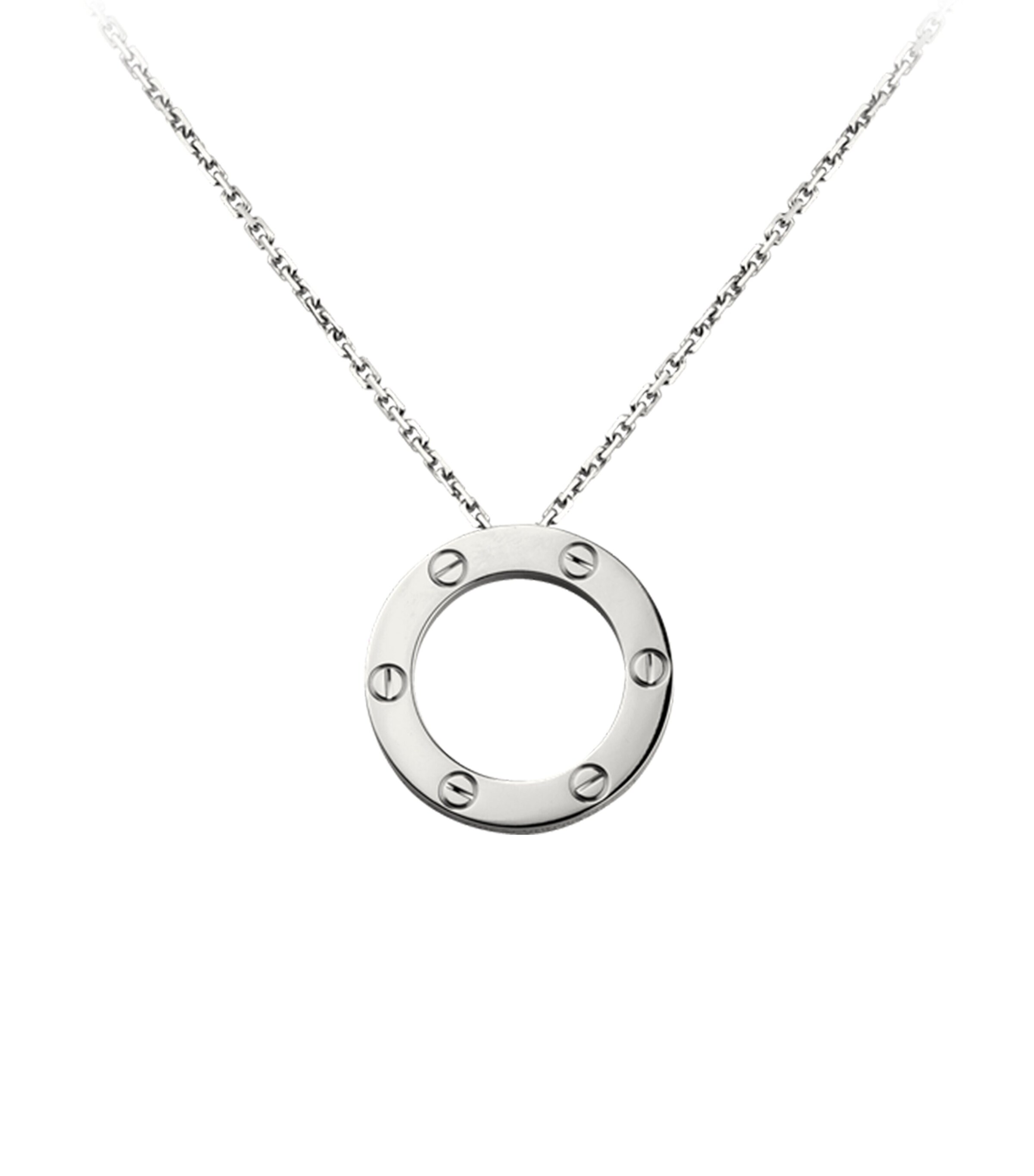 White Gold LOVE Necklace