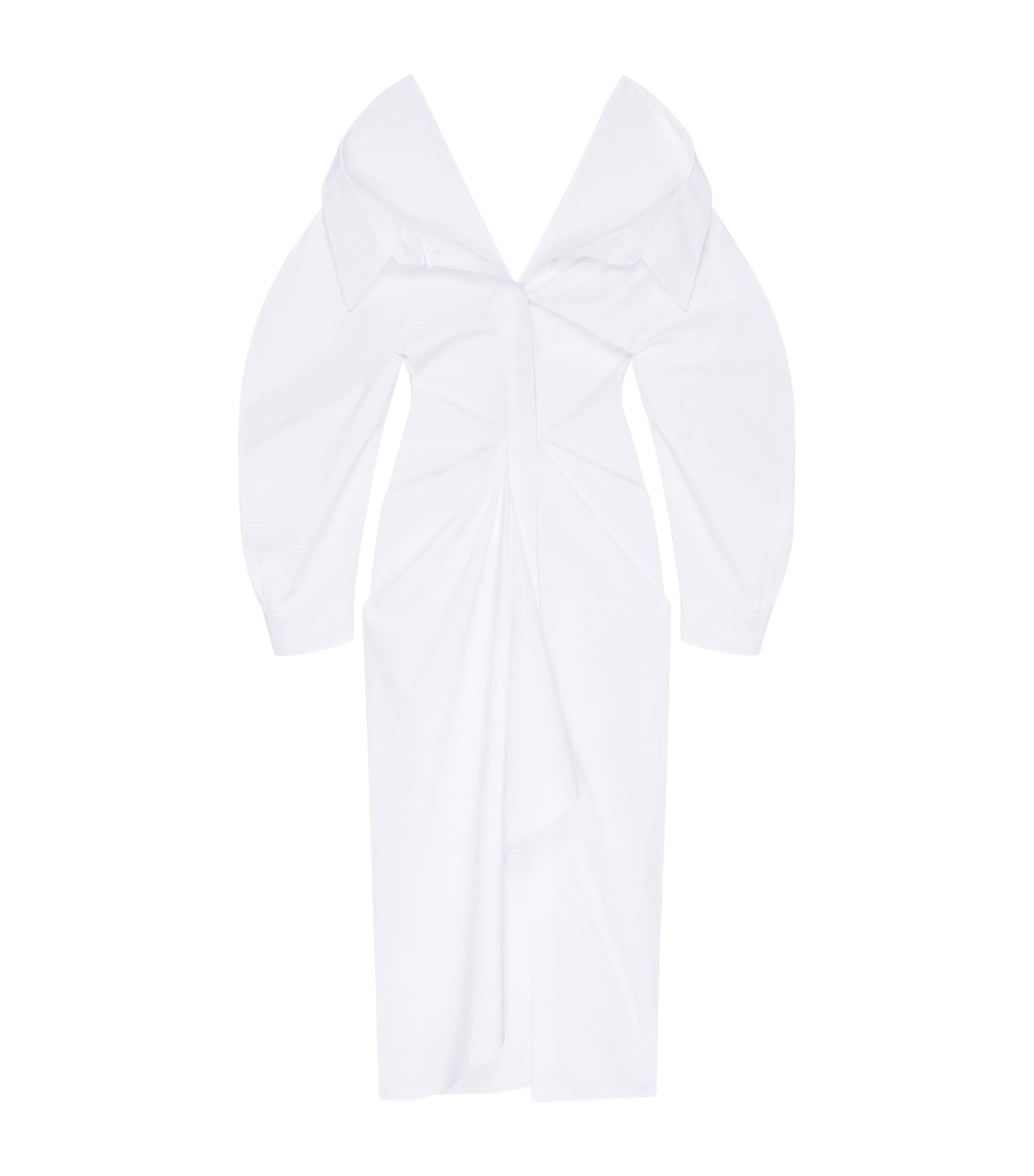 Givenchy Womens Cotton Deconstructed Shirt Dress White