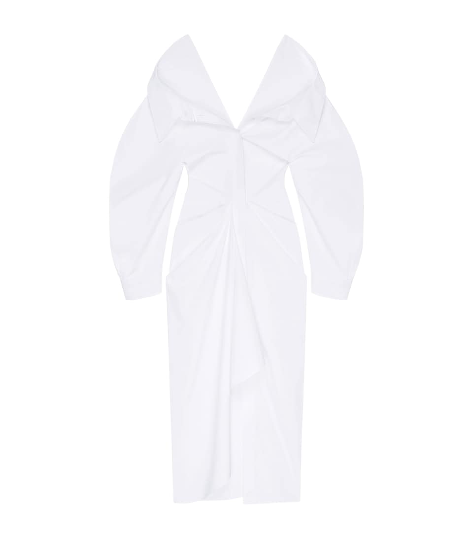 Givenchy Womens Cotton Deconstructed Shirt Dress White