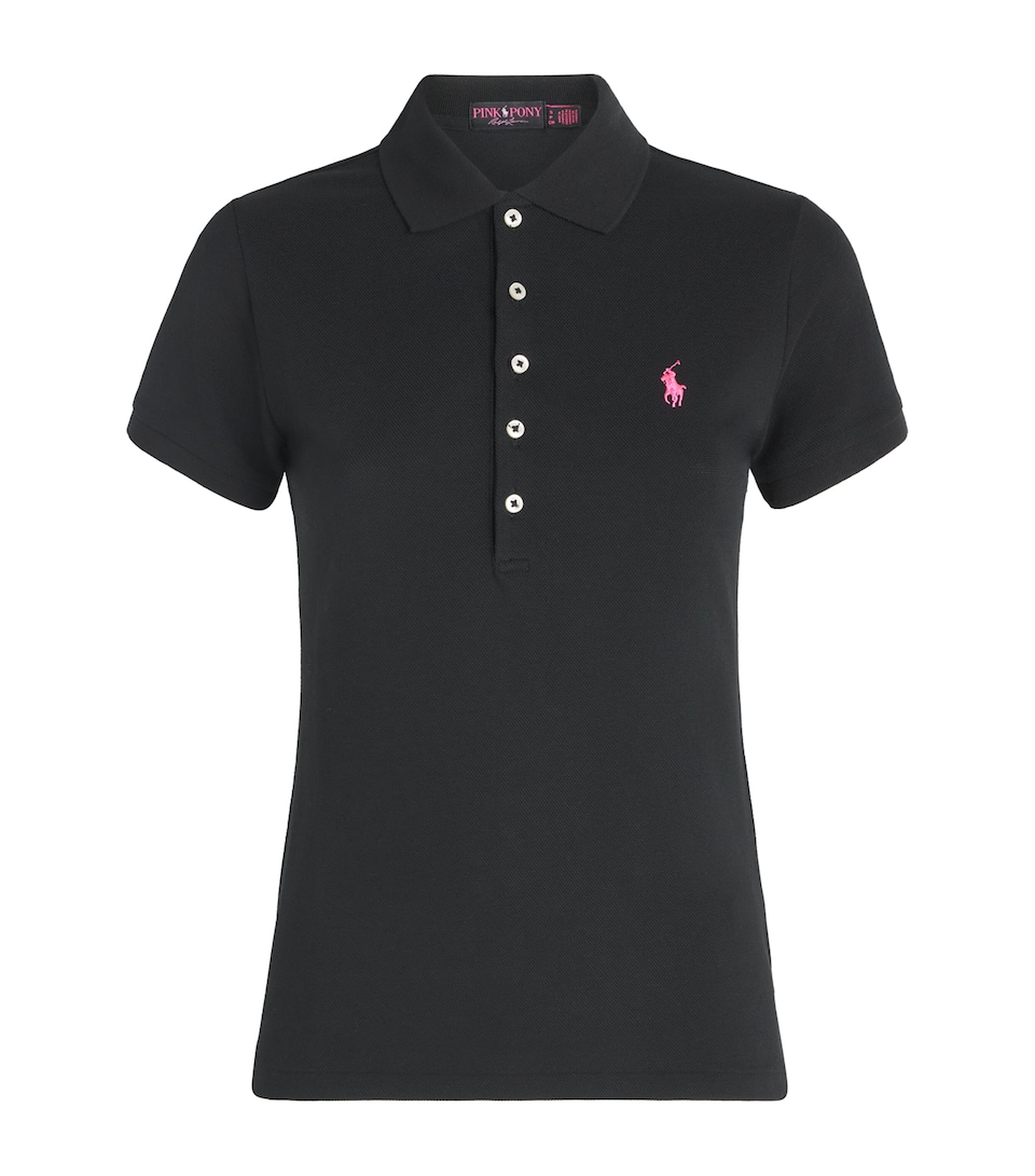 Polo Ralph Lauren Womens Stretch-Cotton Julie Polo Shirt Polo Black