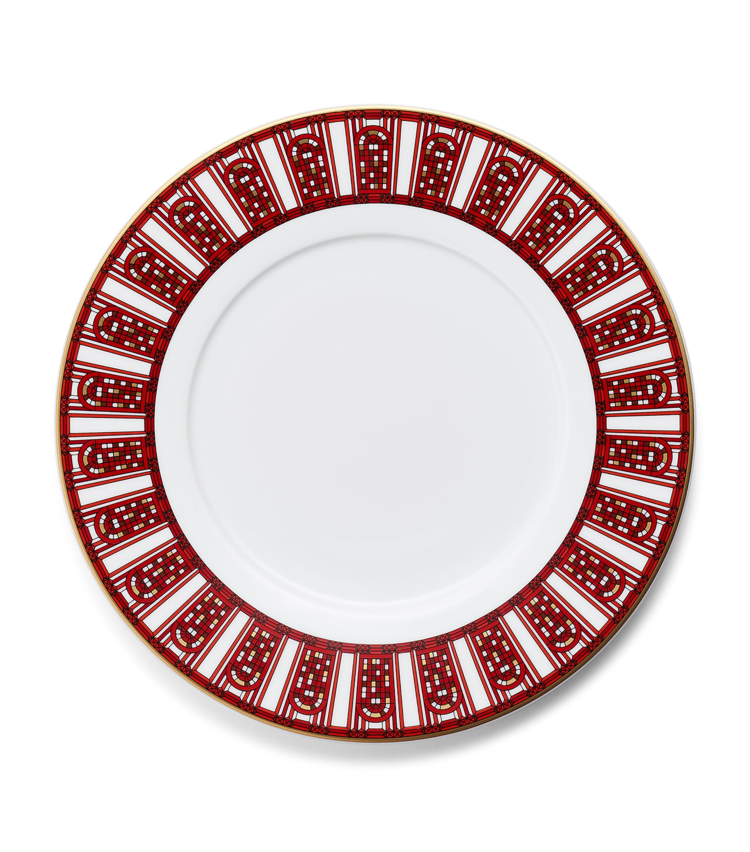 Baccarat Set of 2 Arcadia Red Dessert Plates (21cm) Clear