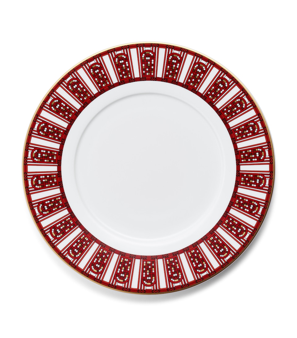 Baccarat Set of 2 Arcadia Red Dessert Plates (21cm) Clear