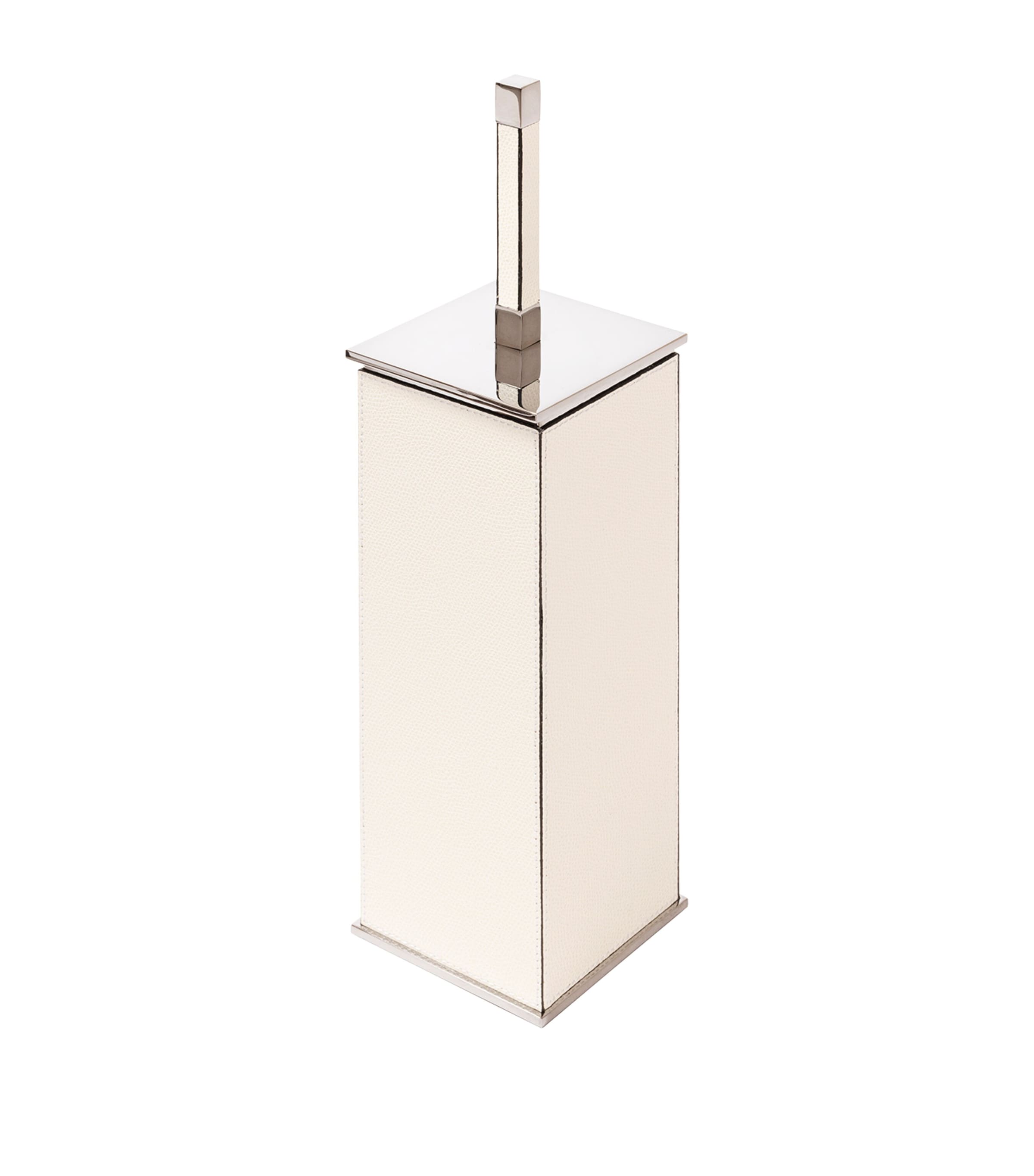 Giobagnara Leather-Trim Firenze Toilet Brush Holder Off White