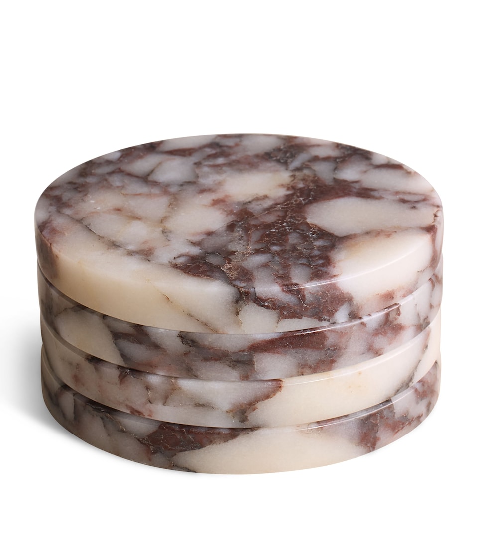 Soho Home Set of 4 Marble Hanson Coasters Purple