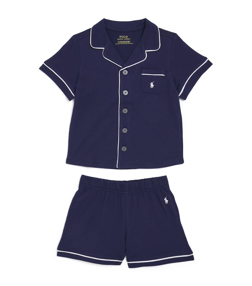 Ralph Lauren Kids Cotton Polo Pony Pyjama Set (7-14 Years) Bcv Newport Navy
