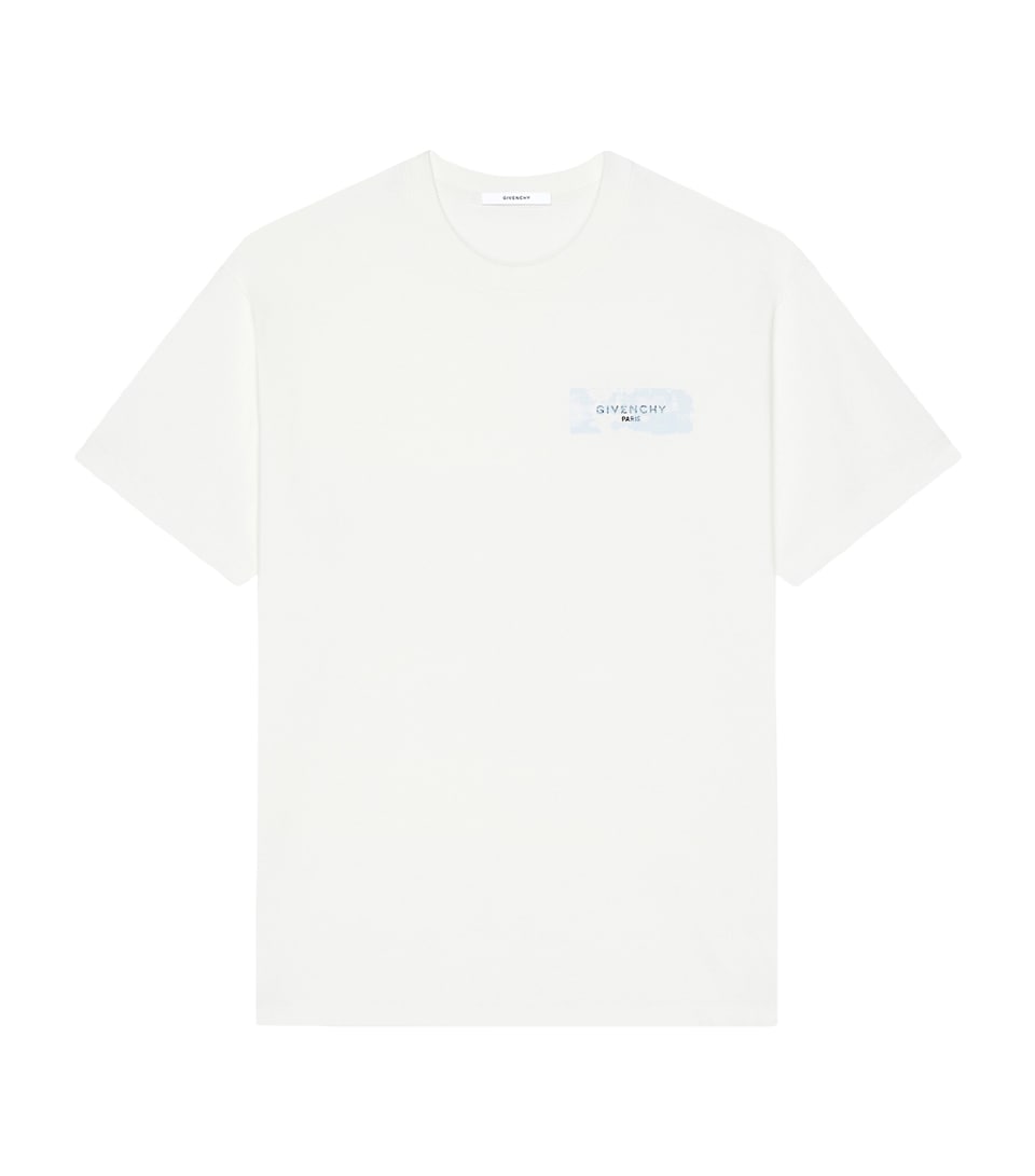 Givenchy Mens Cotton Logo-Tab T-Shirt