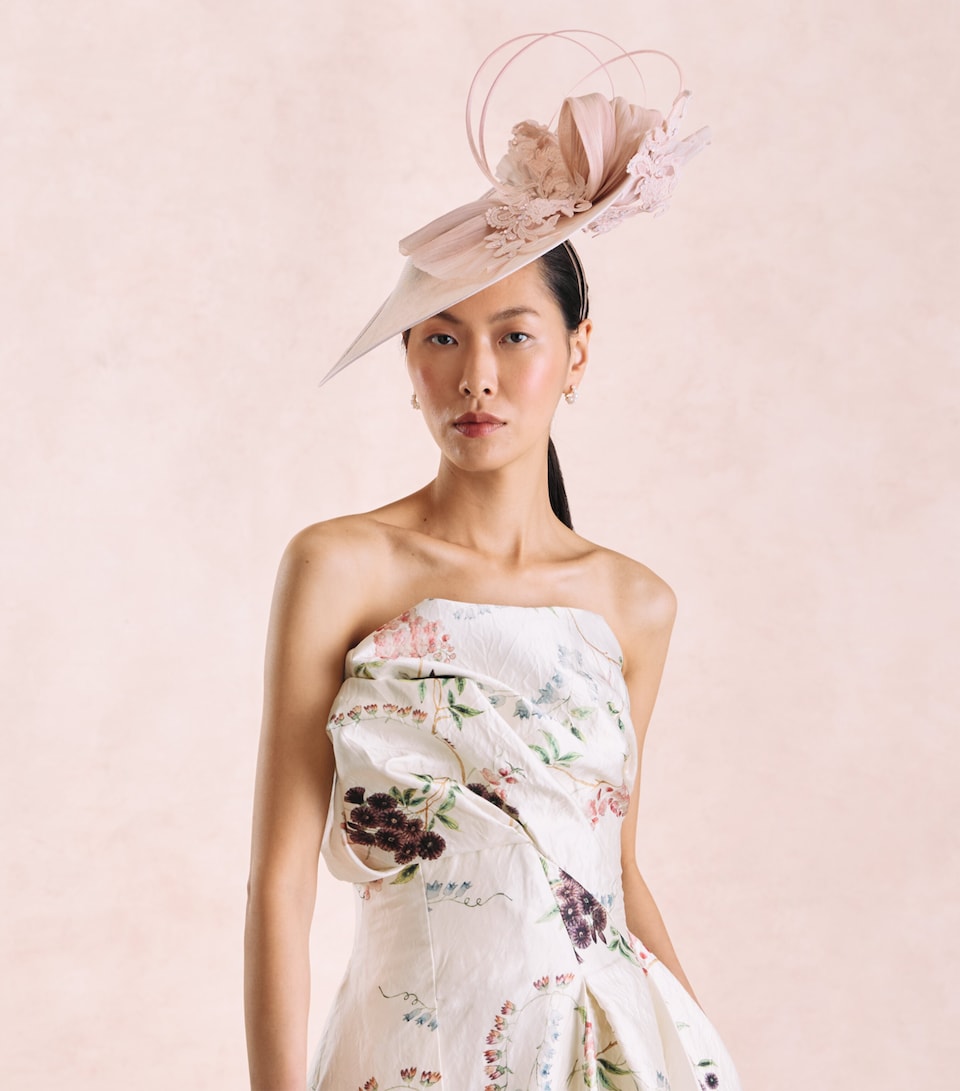 Vivien Sheriff Appliqué Arabesque Percher Hat Blush