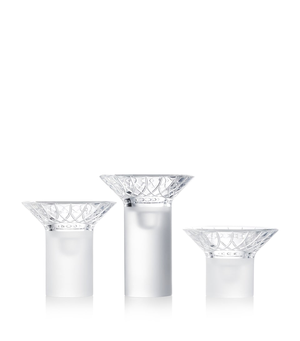 Waterford Crystal Lismore Arcus Candlesticks (Set of 3) Clear