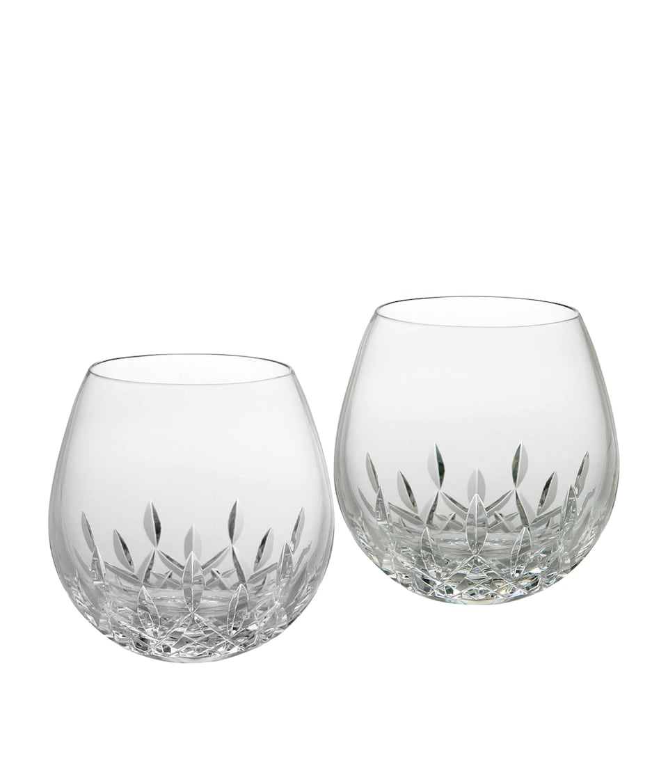 Waterford Crystal Lismore Essence Stemless Red Wine Glasses (Set of 2) Clear