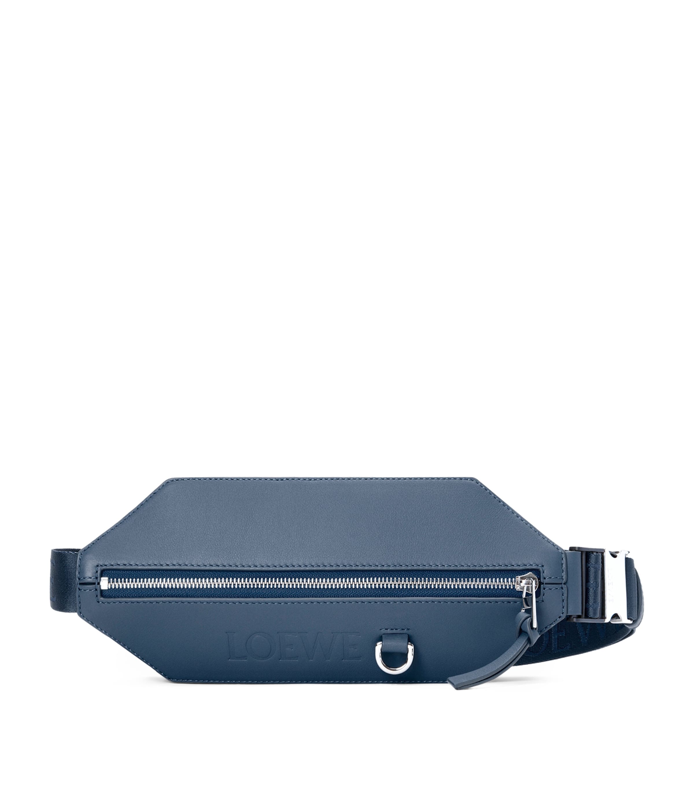 ショルダーバッグ LOEWE BLUE LEATHER SMALL PUZZLE BELT BAG Small Puzzle bumbag in classic calfskin Blue - LOEWE