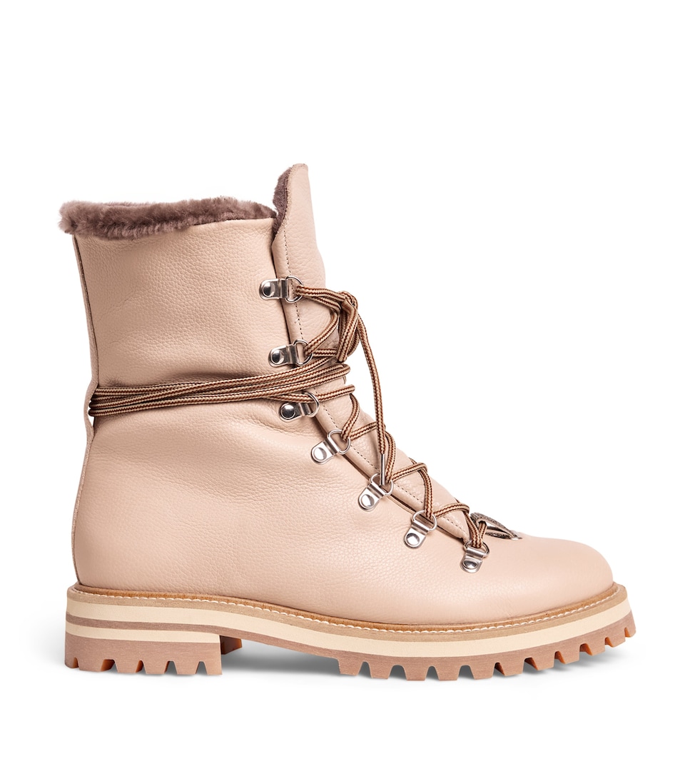 Leather Lace-Up Boots