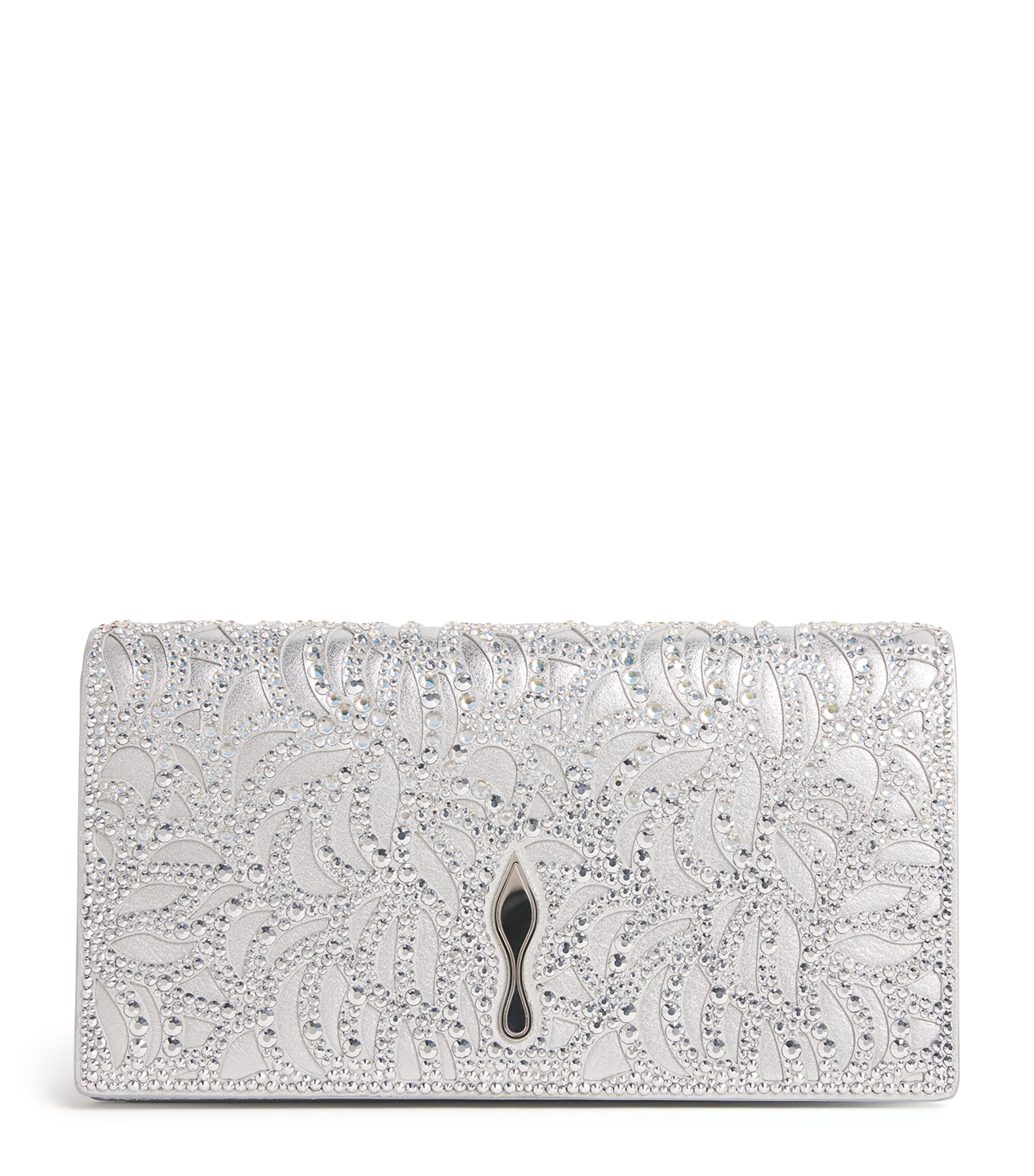 Bettina Embellished Leather Clutch Bag