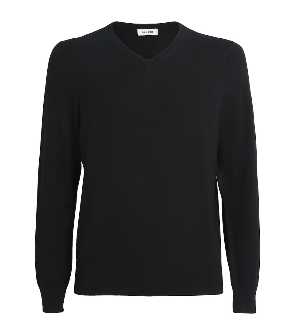 Wool V-Neck Sweatshirt