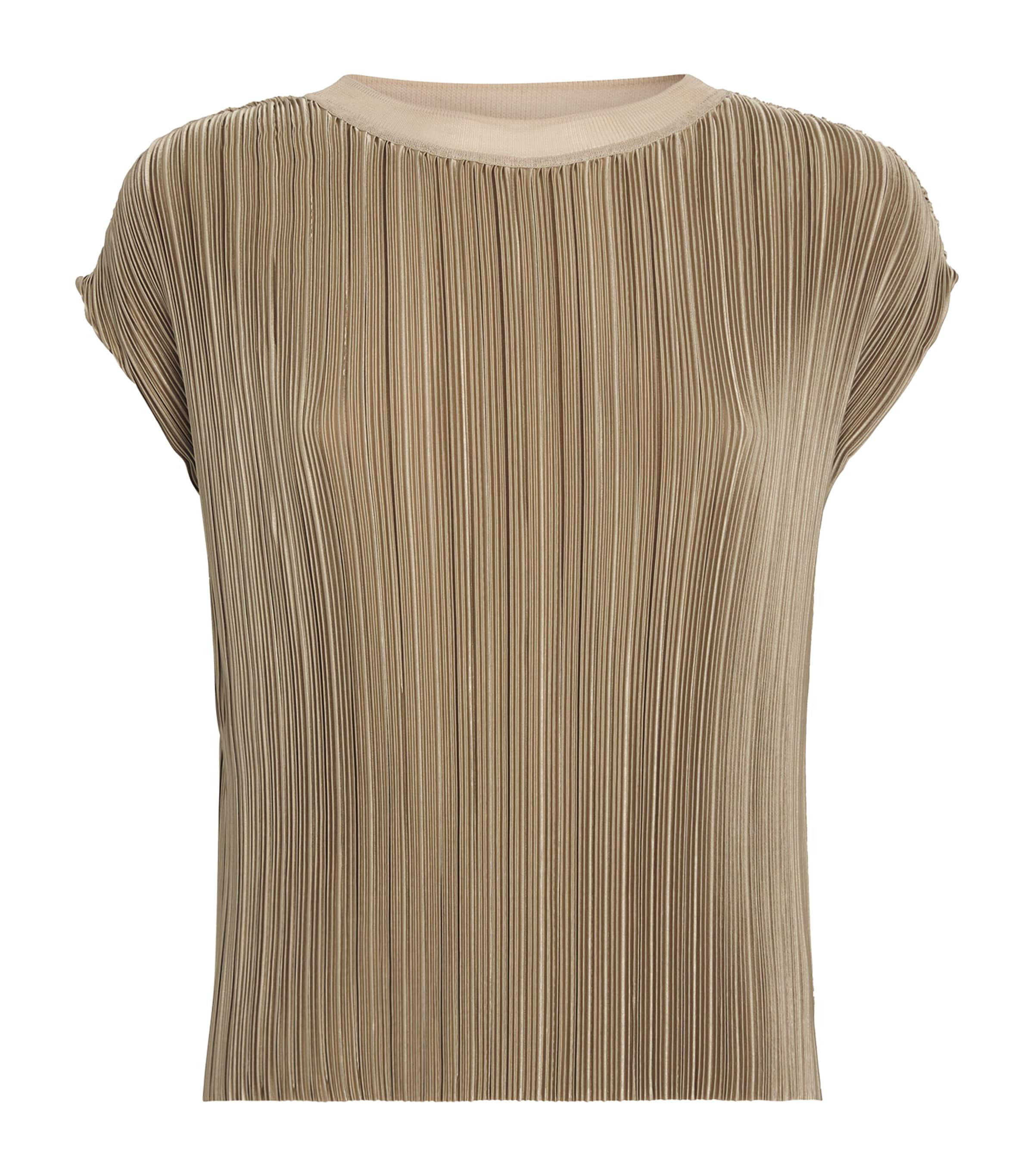 Satin Pleated Cedre Top