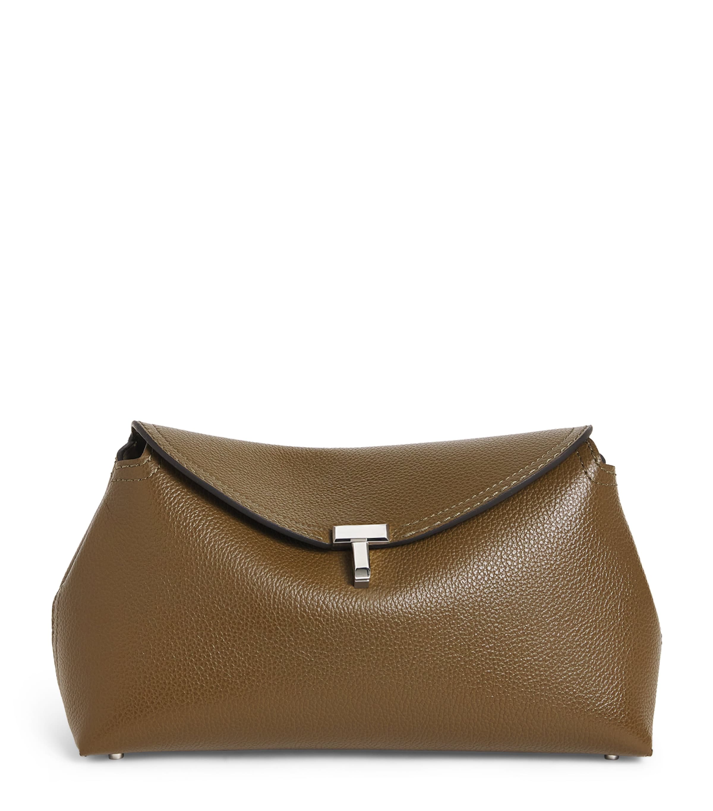 Mini Leather T-Lock Top-Handle Bag