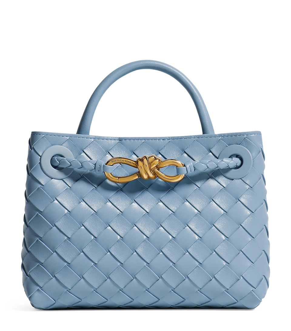 Bottega Veneta Mini Intrecciato Leather Andiamo Top-Handle Bag
