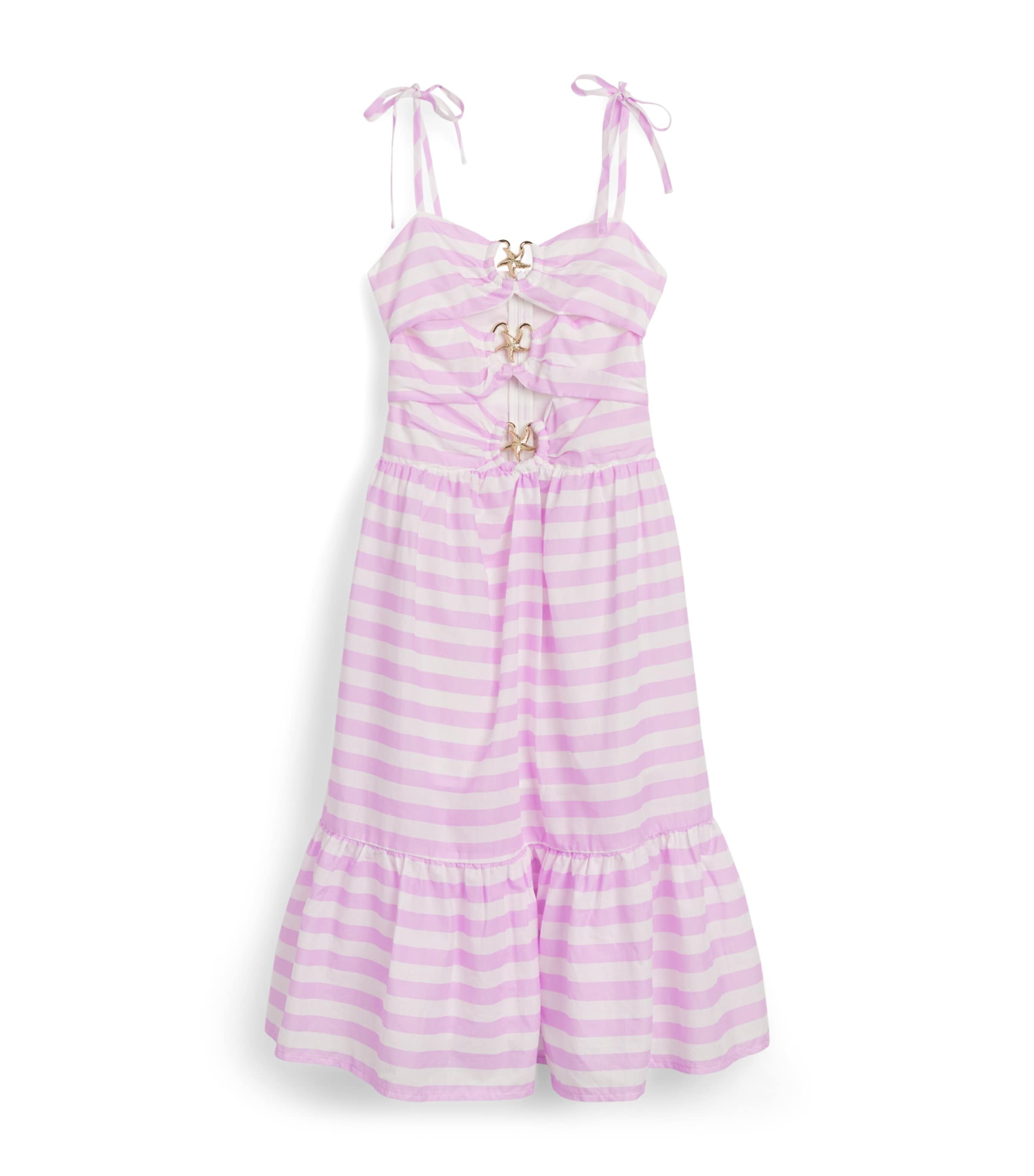 MARLO Cotton Raelynn Tiered Dress (5-14 years) Pink Stripe