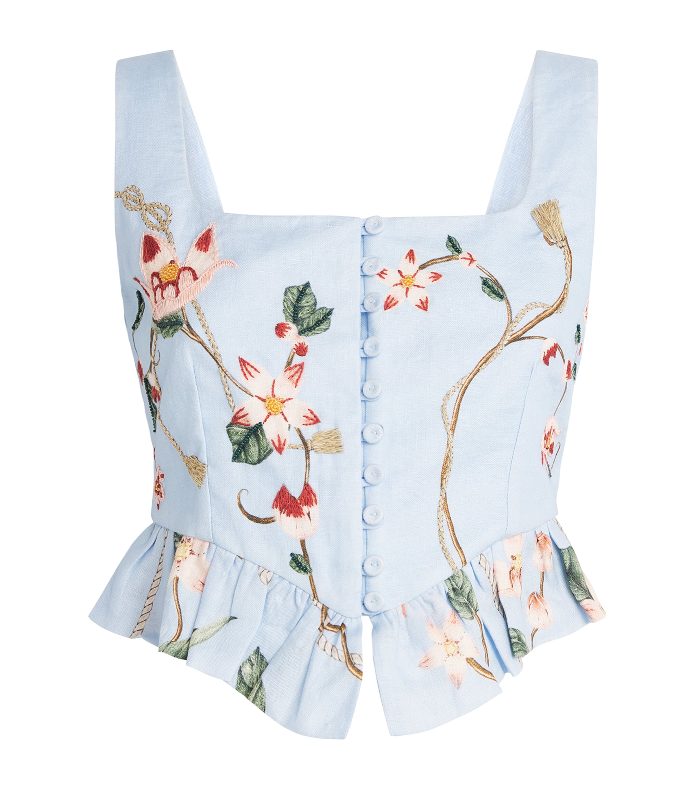 Agua By Agua Bendita Womens Linen Eslabón Navegante Corset Top