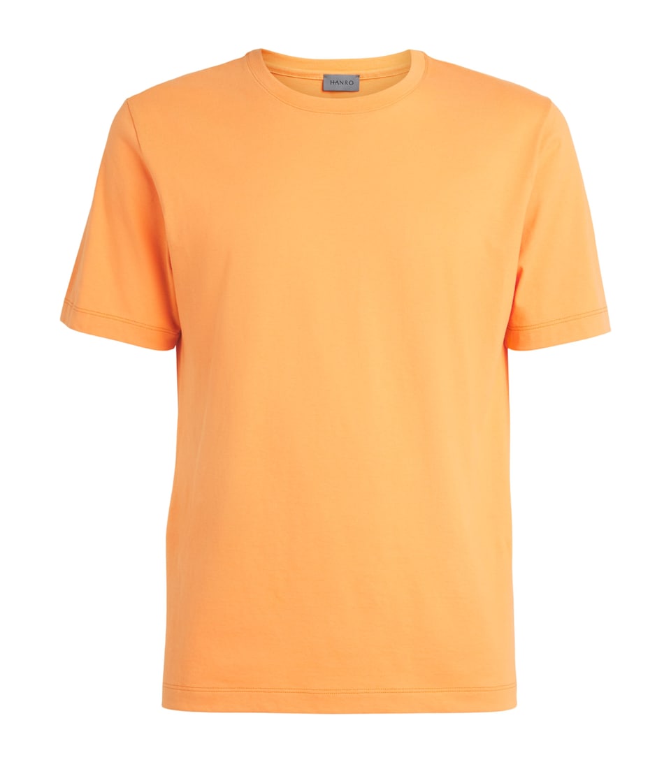 Hanro Mens Cotton Living T-Shirt Pastel Pumpkin
