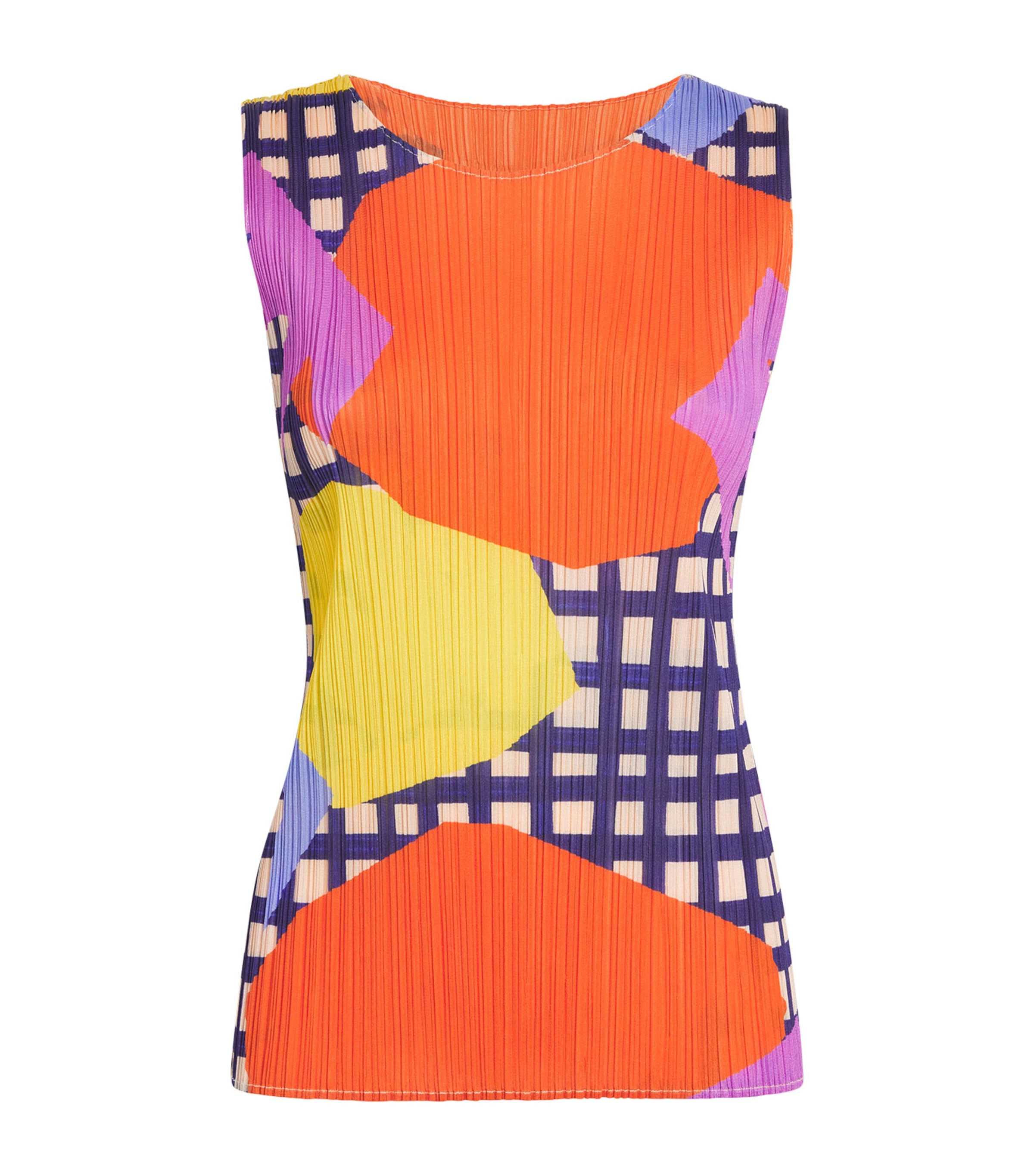 Pleats Please Issey Miyake Womens Market Tank Top Tomato