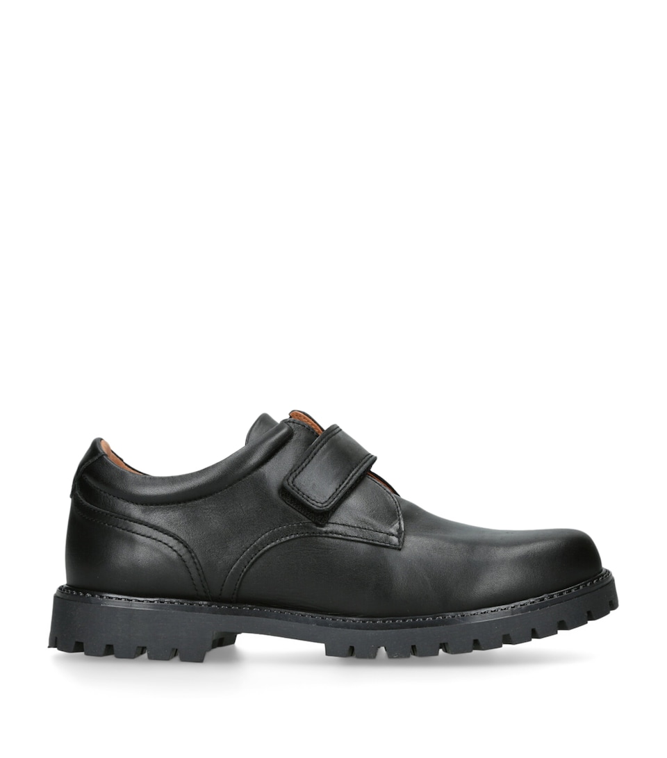 papouelli Leather Harry Loafers Black
