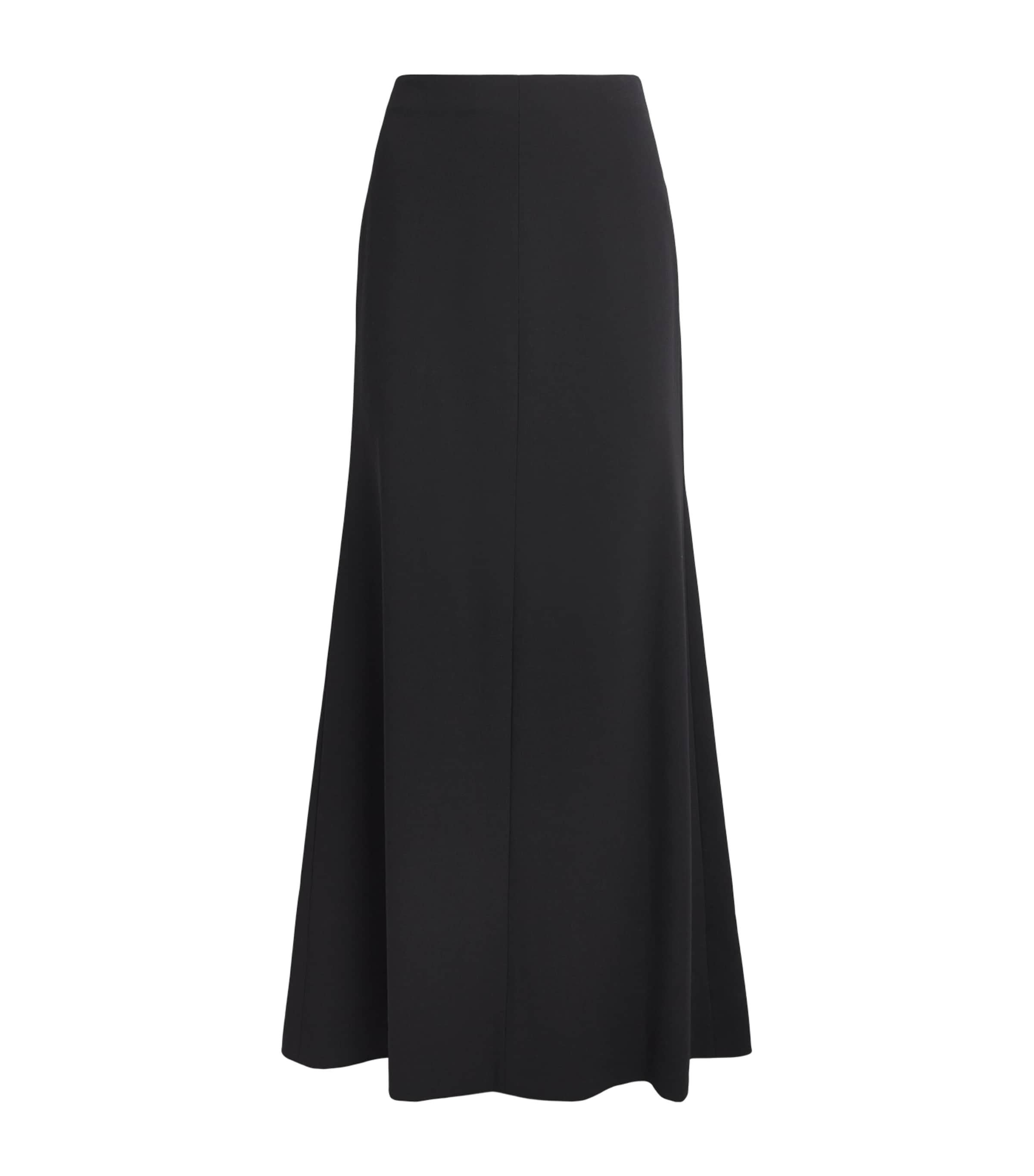 Jil Sander Womens Back Split Maxi Skirt Black