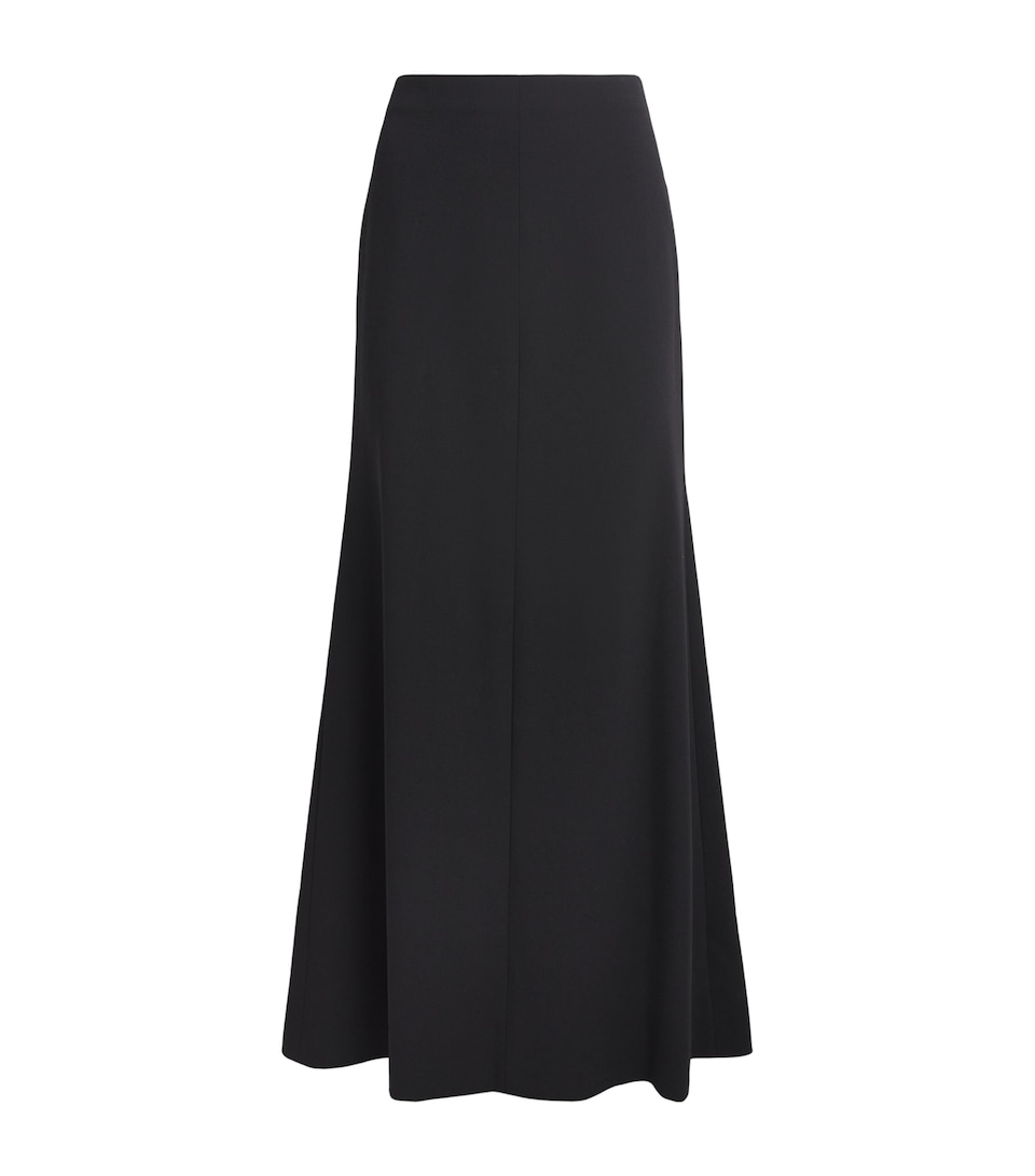 Jil Sander Womens Back Split Maxi Skirt Black