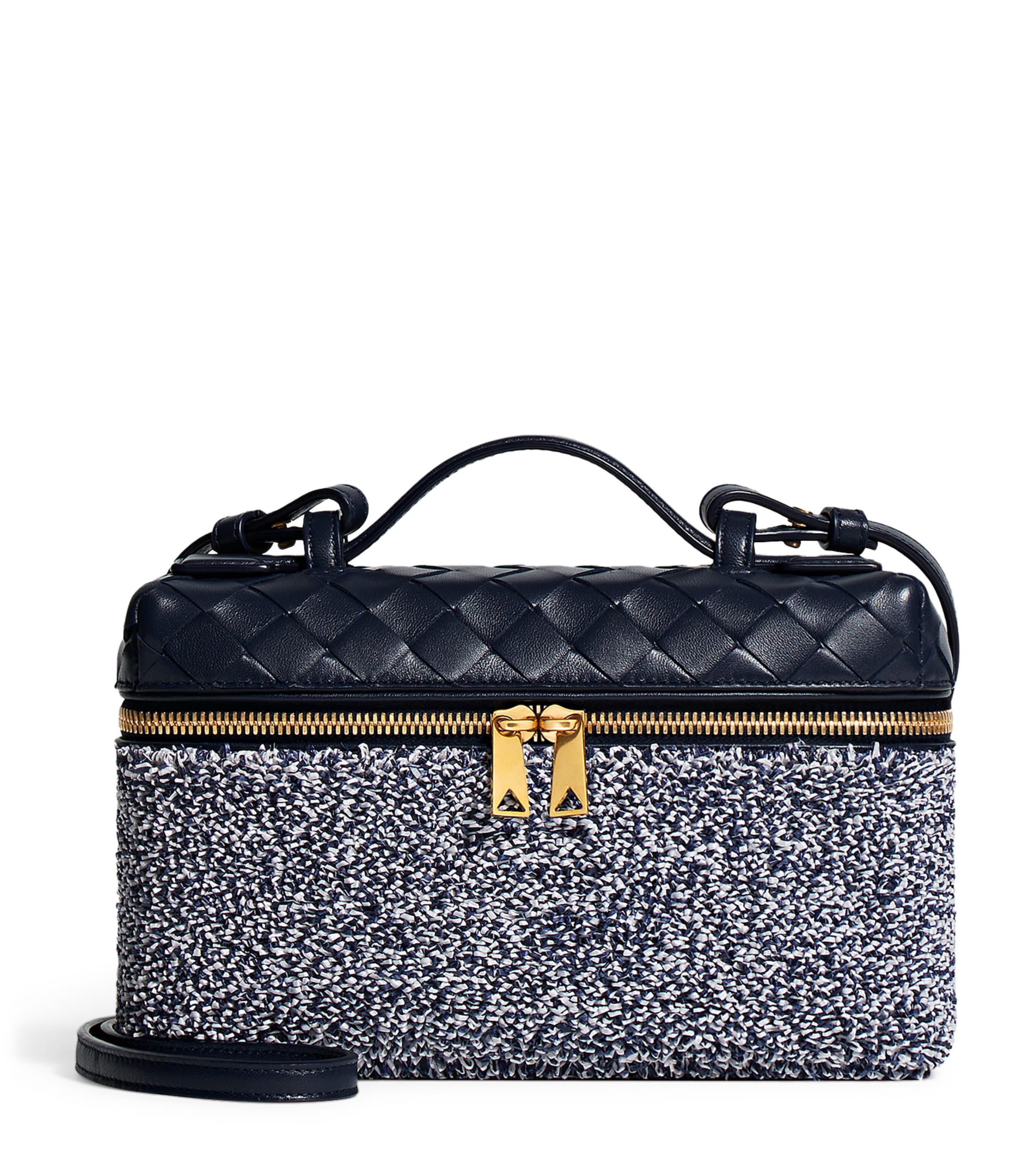Bottega Veneta Rafia Bang Bang Vanity Case Bag